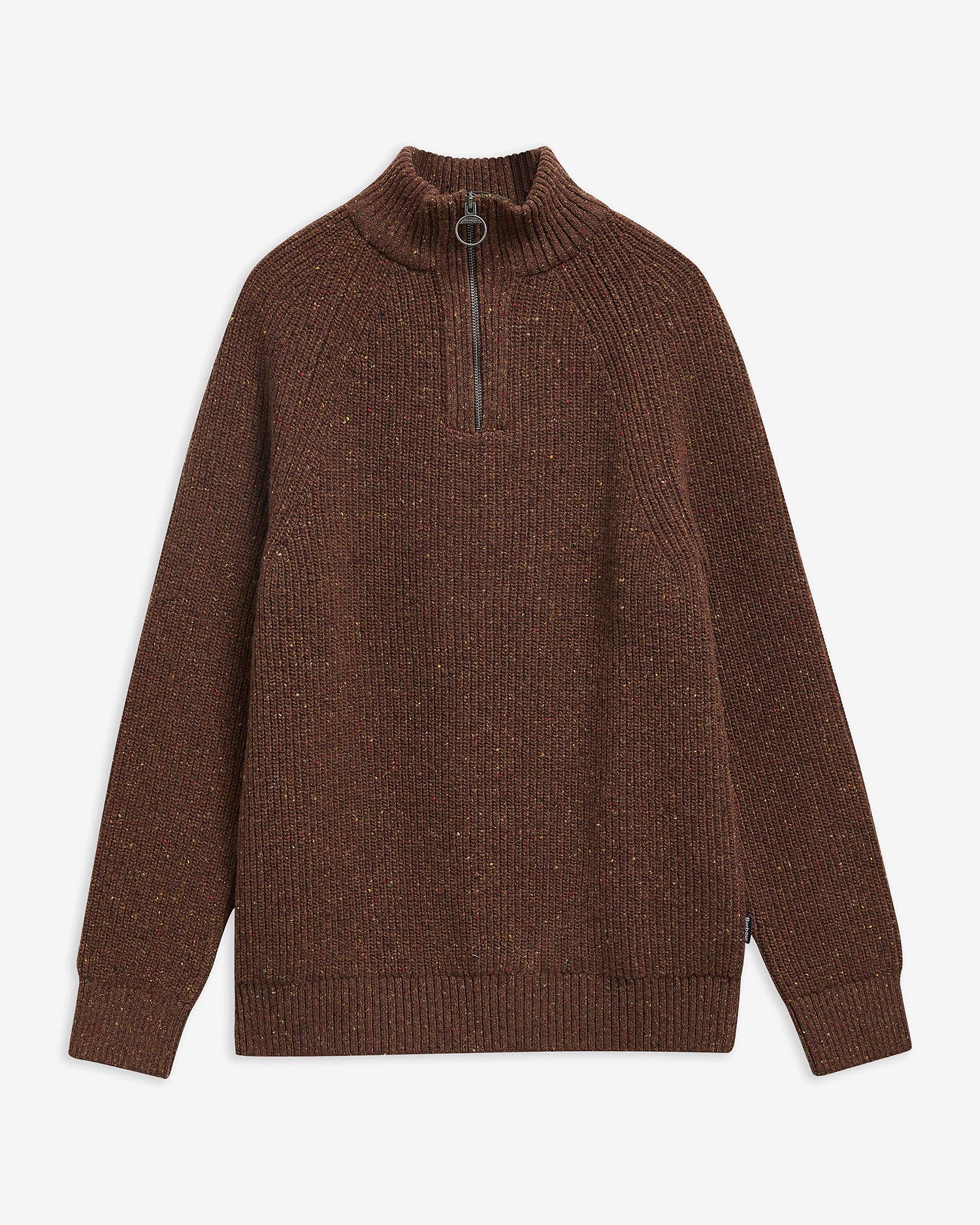 Barbour Wollpullover Essentials Fleck Half-Zip Bracken