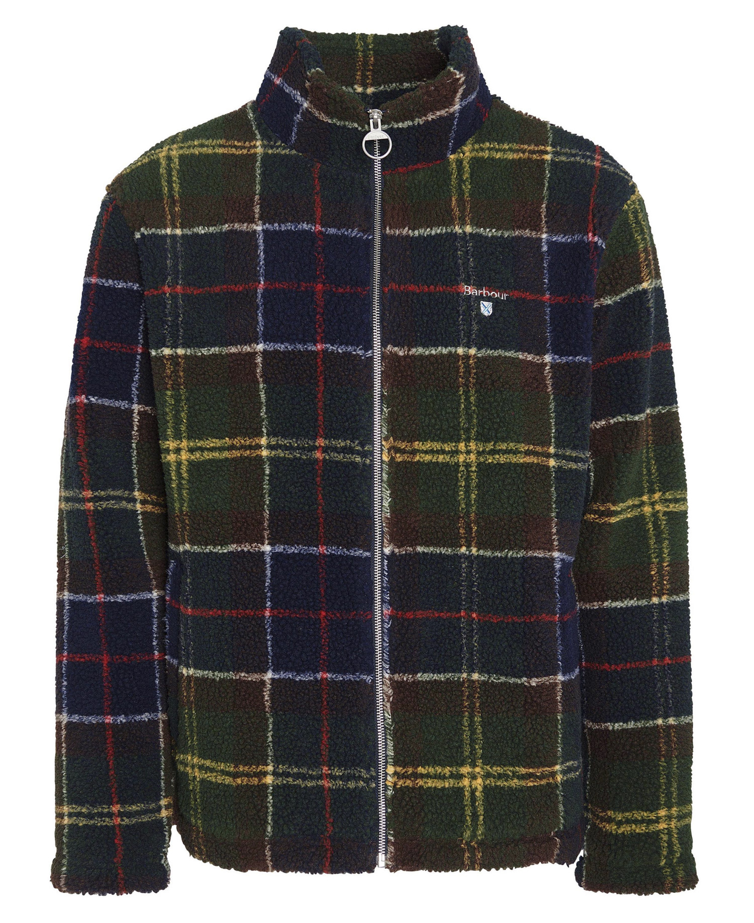 Pile sherpa con motivo tartan
