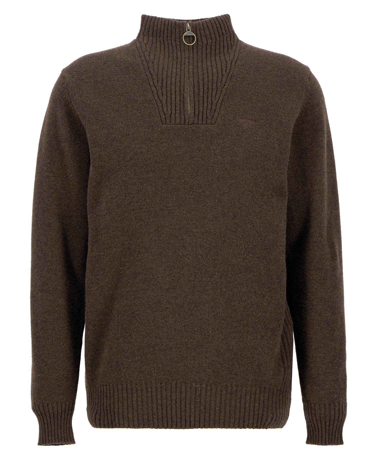 Pullover Essential Half Zip Dark Oak