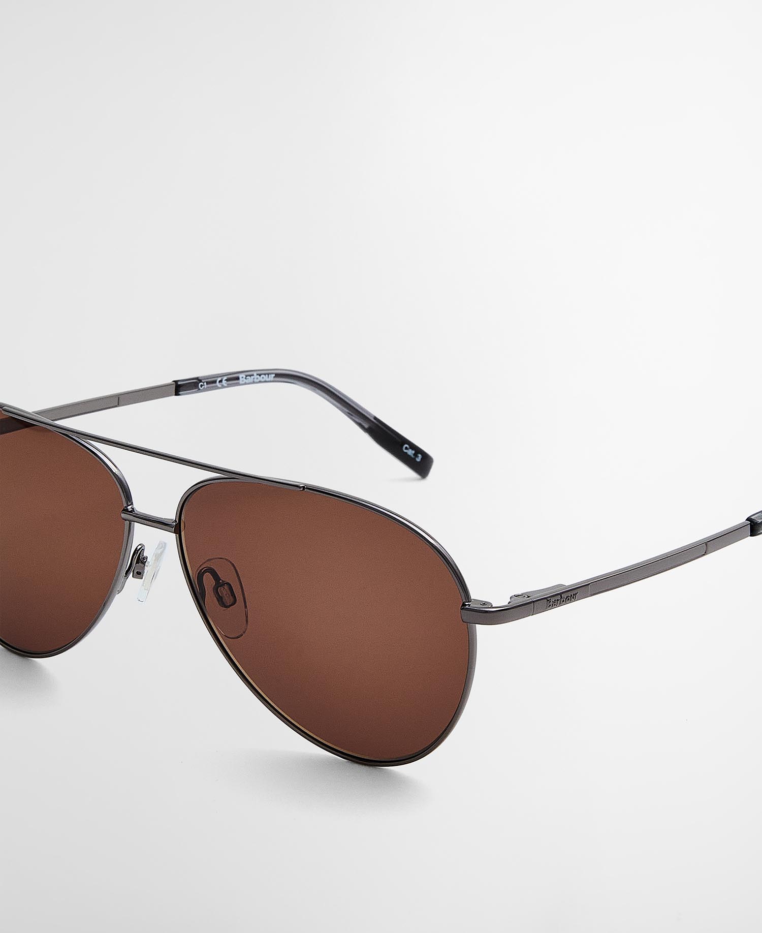 Round Aviator Sunglasses Gun Metal
