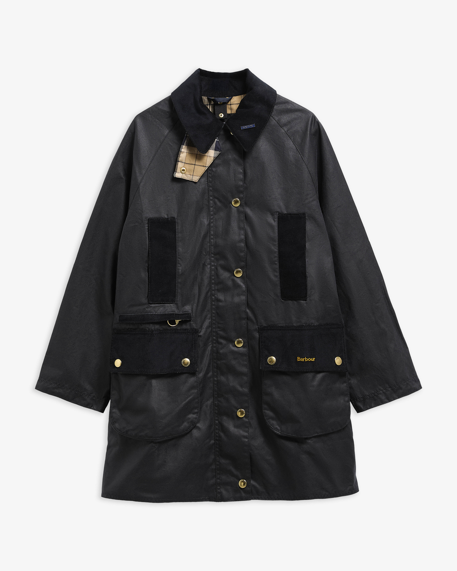 Icons Modern Beaufort Waxed Jacket Navy/Birchwood