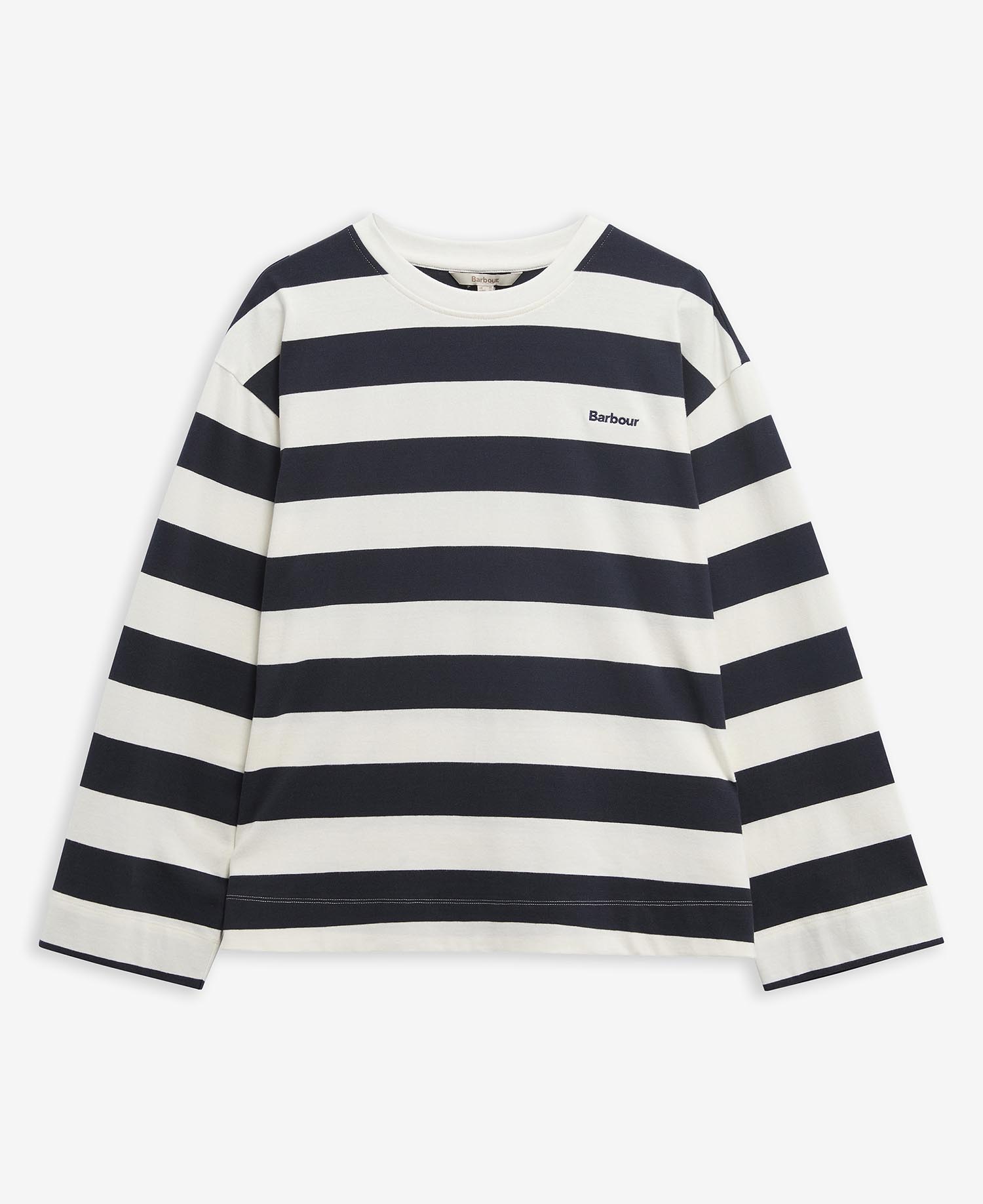 Cartmel Striped Long-Sleeved T-Shirt Cloud/Dark Navy Stripe