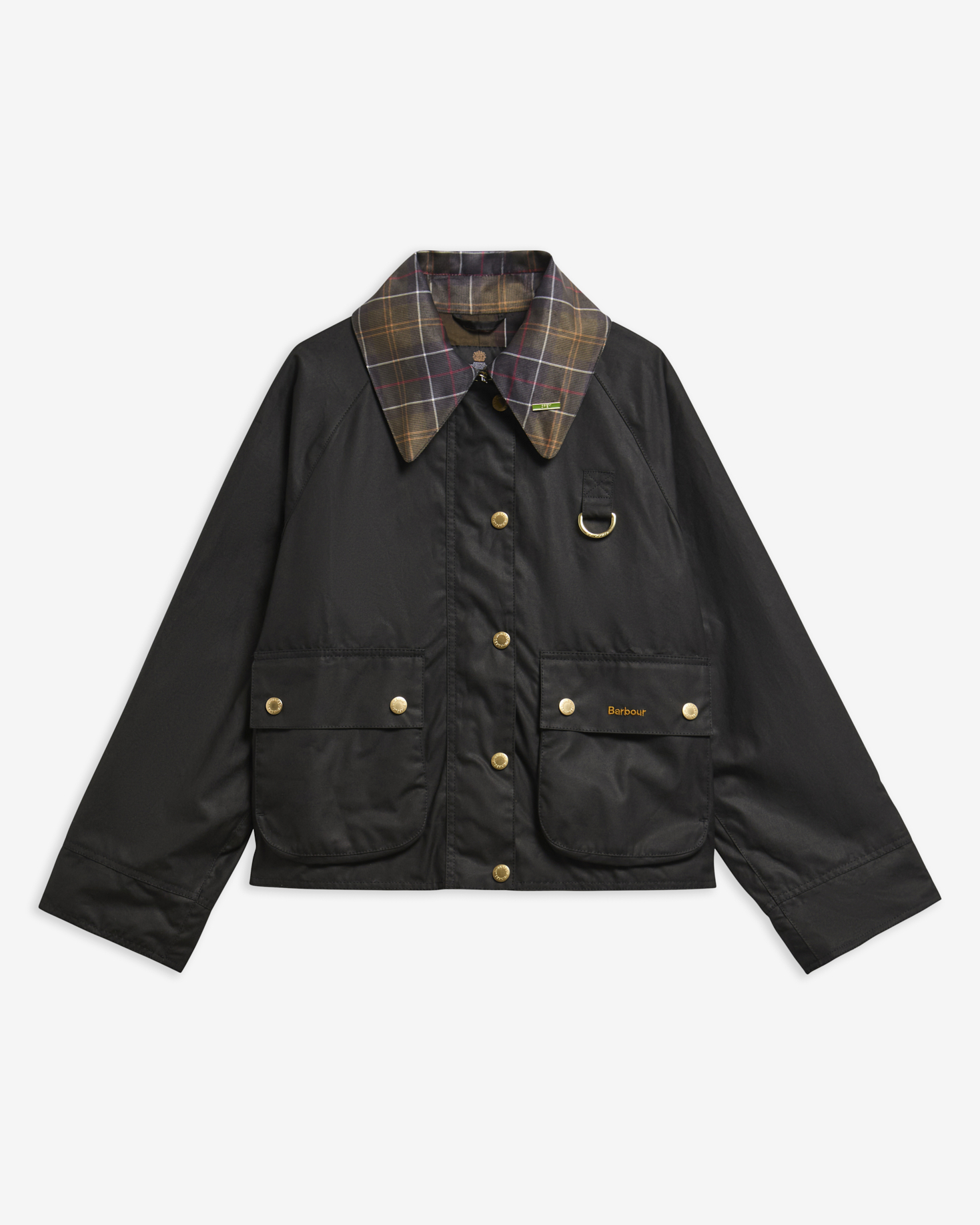 Giacca cerata Spey con colletto in tartan Icons Black/Classic