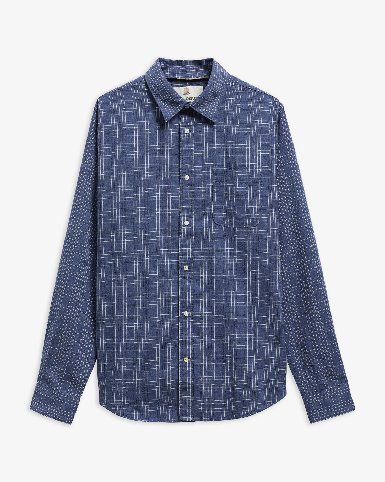 Barbour Hemd Lantern Check Tailored Fit Navy