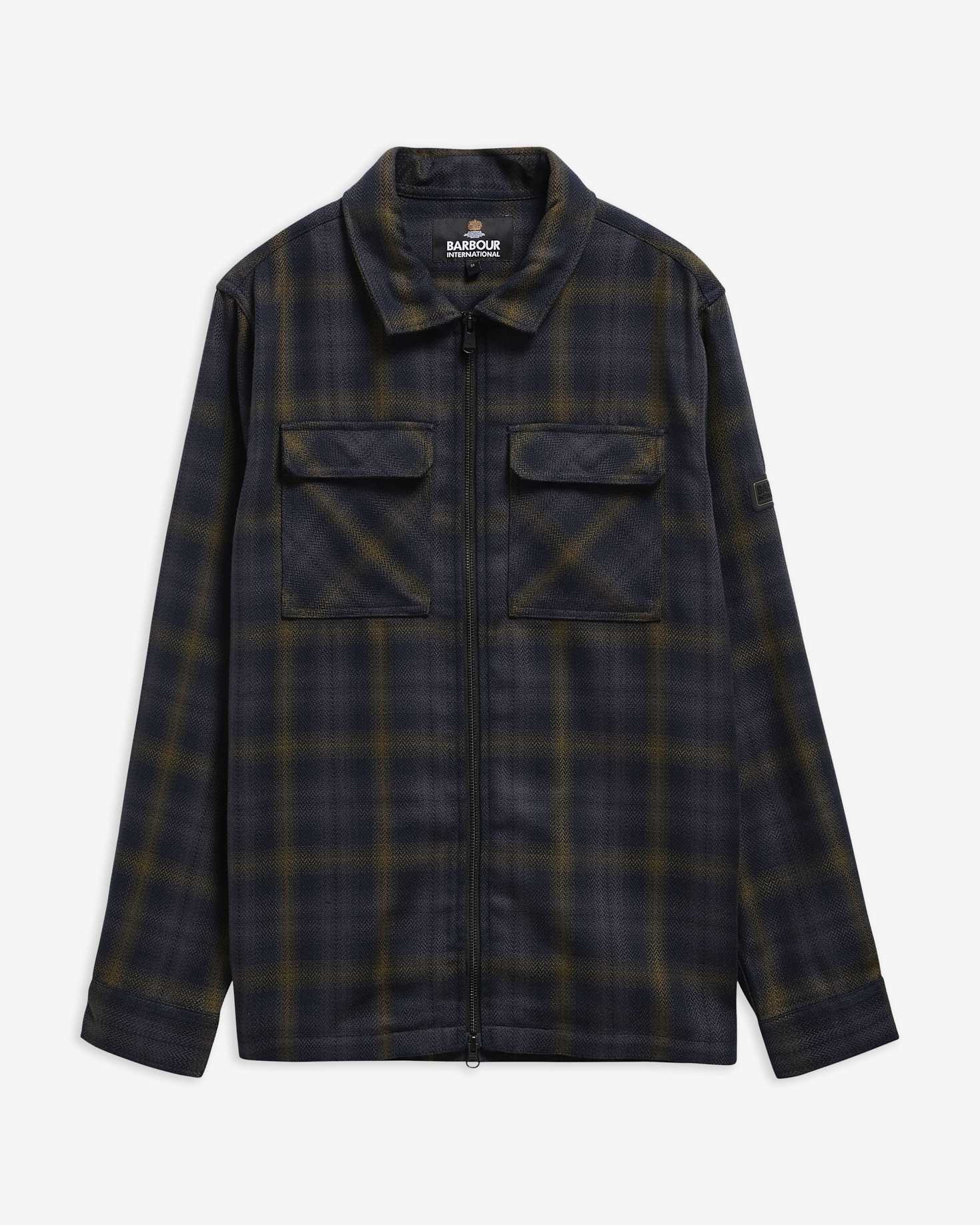 B.Intl Overshirt Oxborough Black / Fir Green