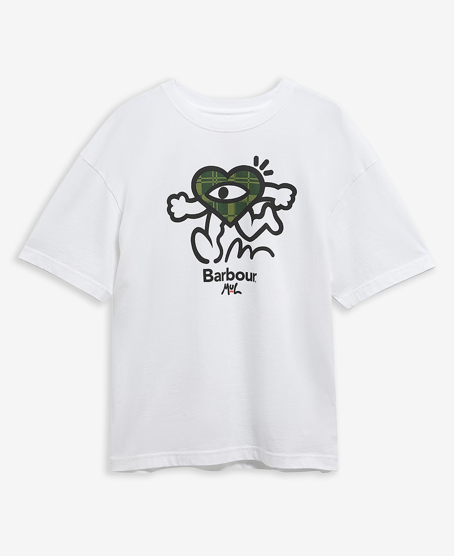 T-shirt oversize Ouseburn Barbour x Mul White