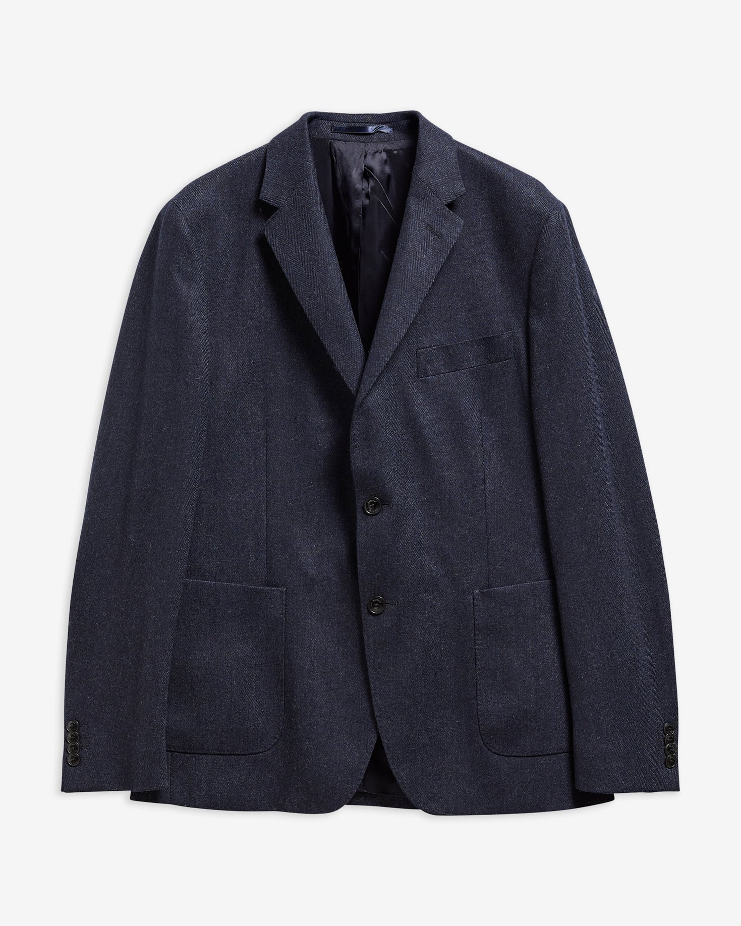 Fairford Herringbone Blazer Navy