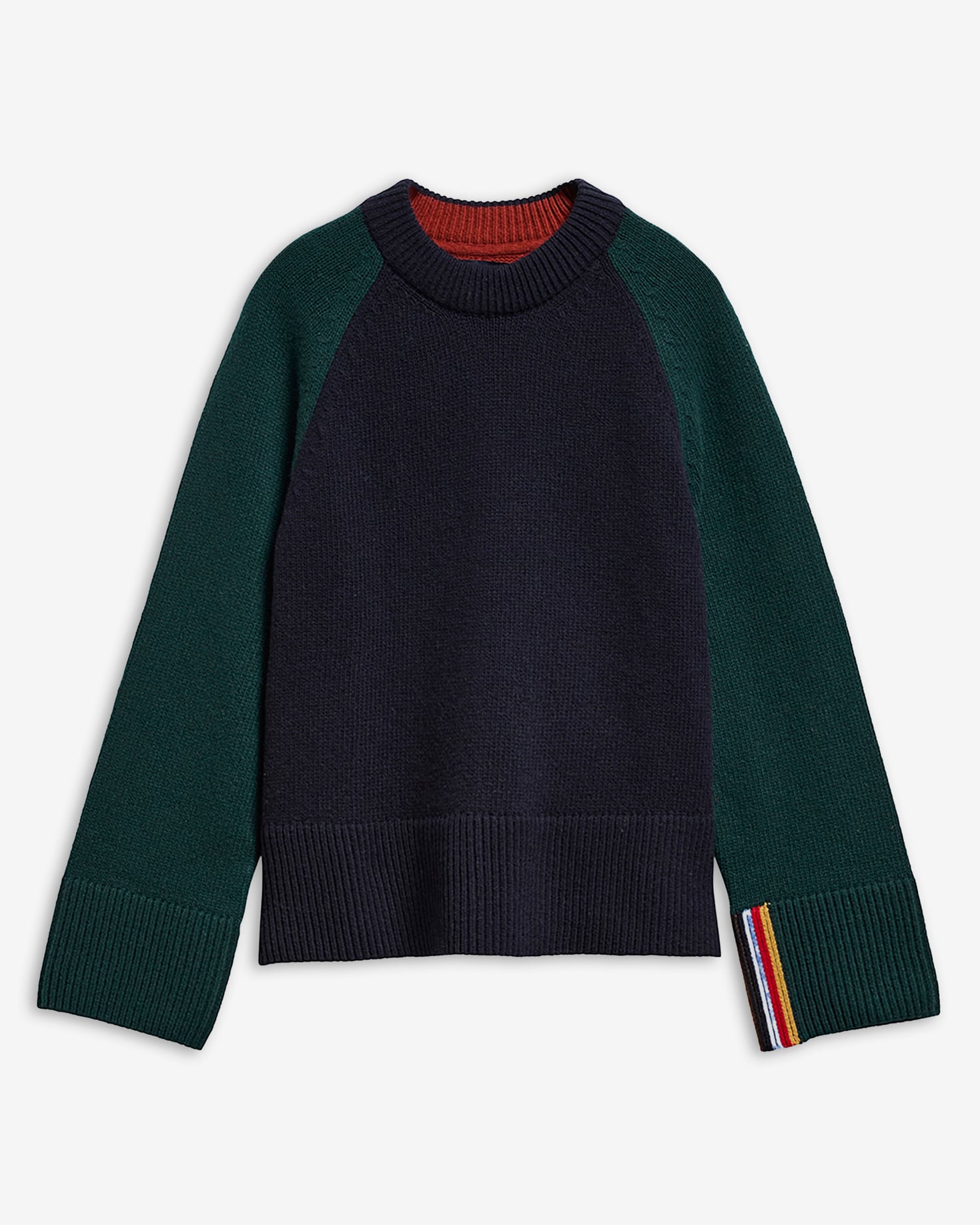 Paul Smith Loves Barbour Tyneside Wool-Blend Crew-Neck Jumper Navy Multi