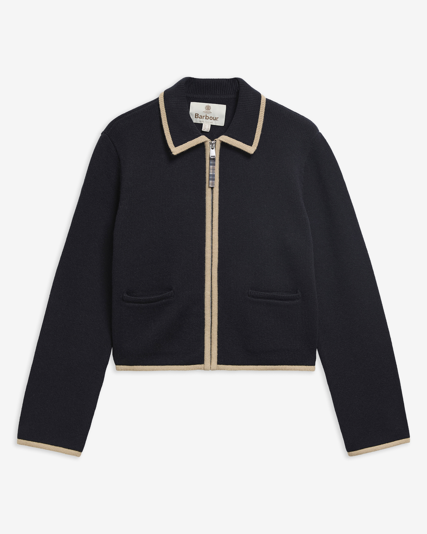 Amryn Wool Zip-Up Cardigan Black
