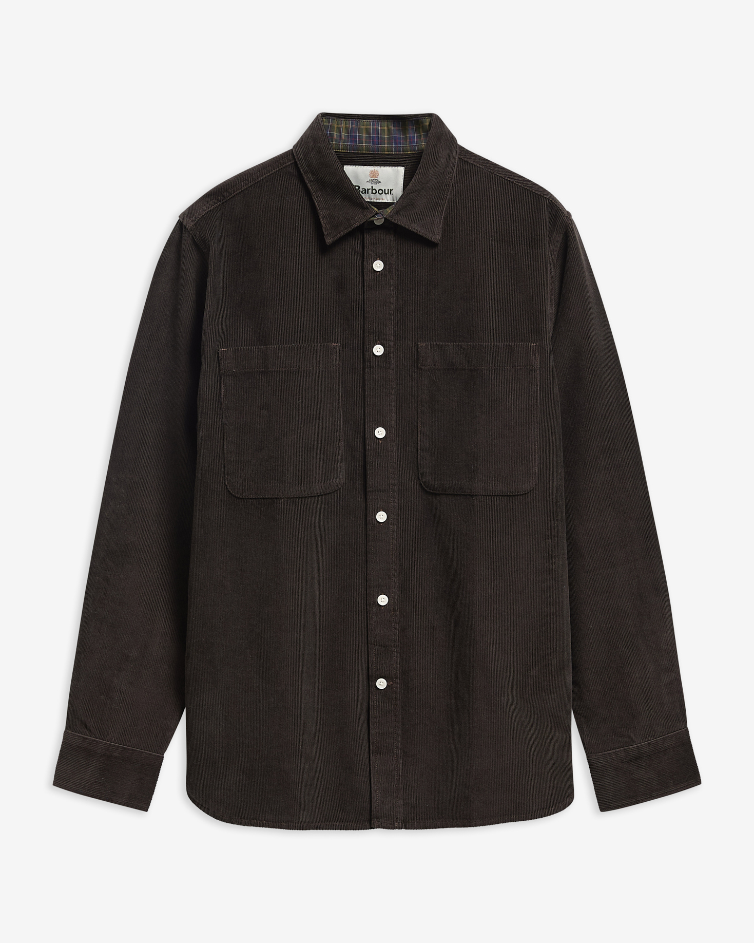 Barbour Hemd Cord Authentic Fit Brown