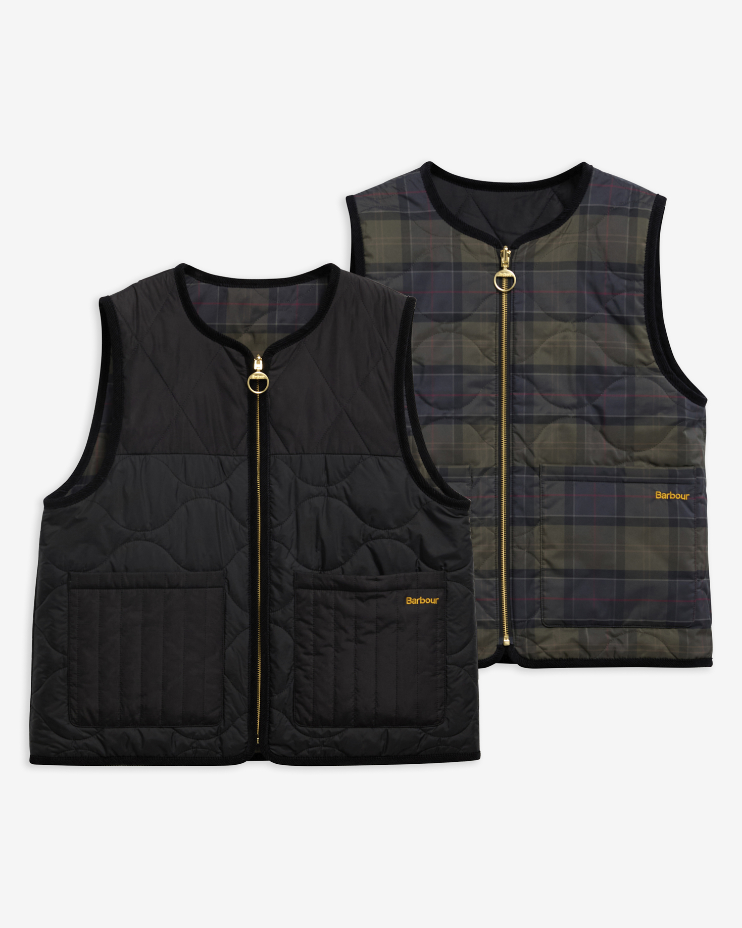 Barbour Innenfutter Nunwell Reversible Quilted Black/Shadow Classic