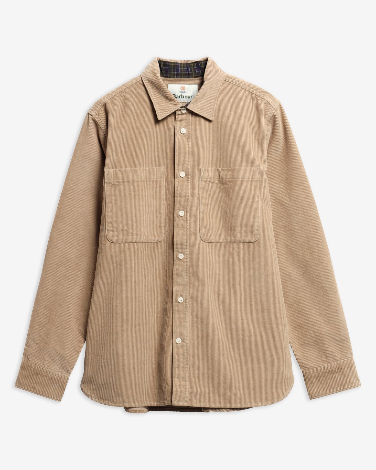 Cord Authentic-Fit Long-Sleeved Shirt Washed Stone