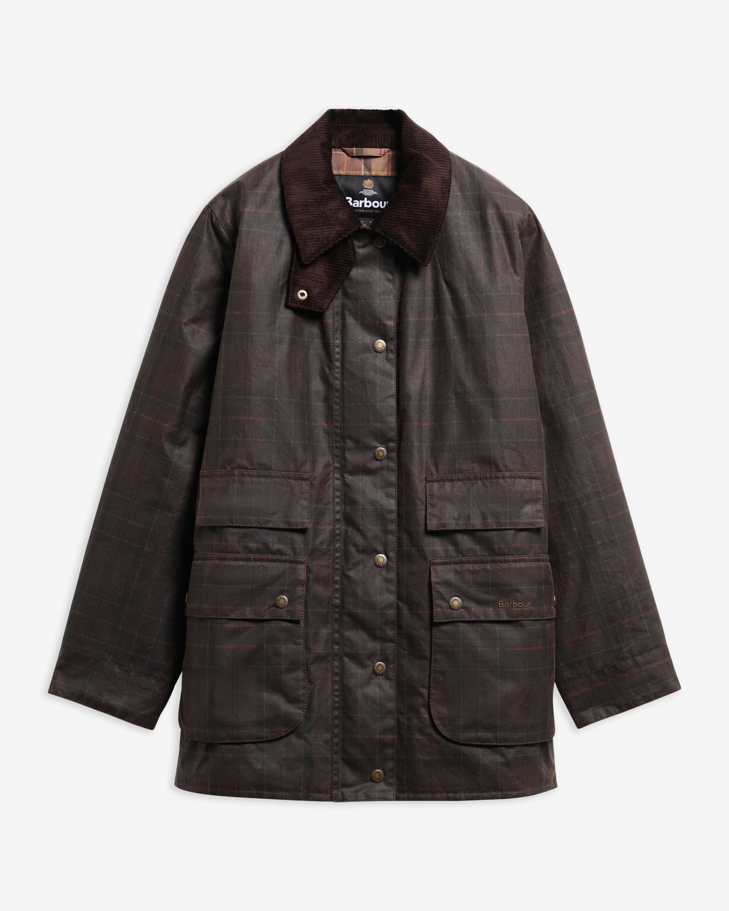 Barbour Wachsjacke Modern Checked Border Muted Tartan