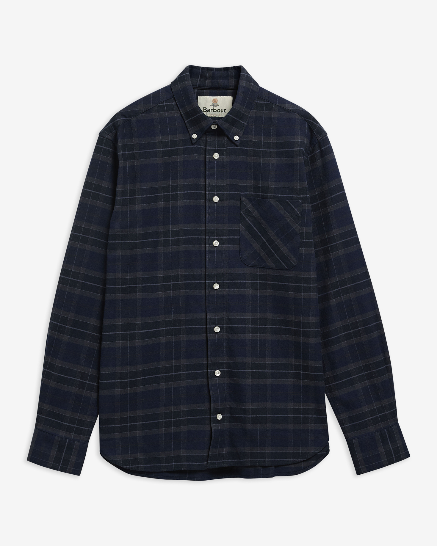 Mineral Tartan Authentic-Fit Long-Sleeved Shirt Midnight Loch
