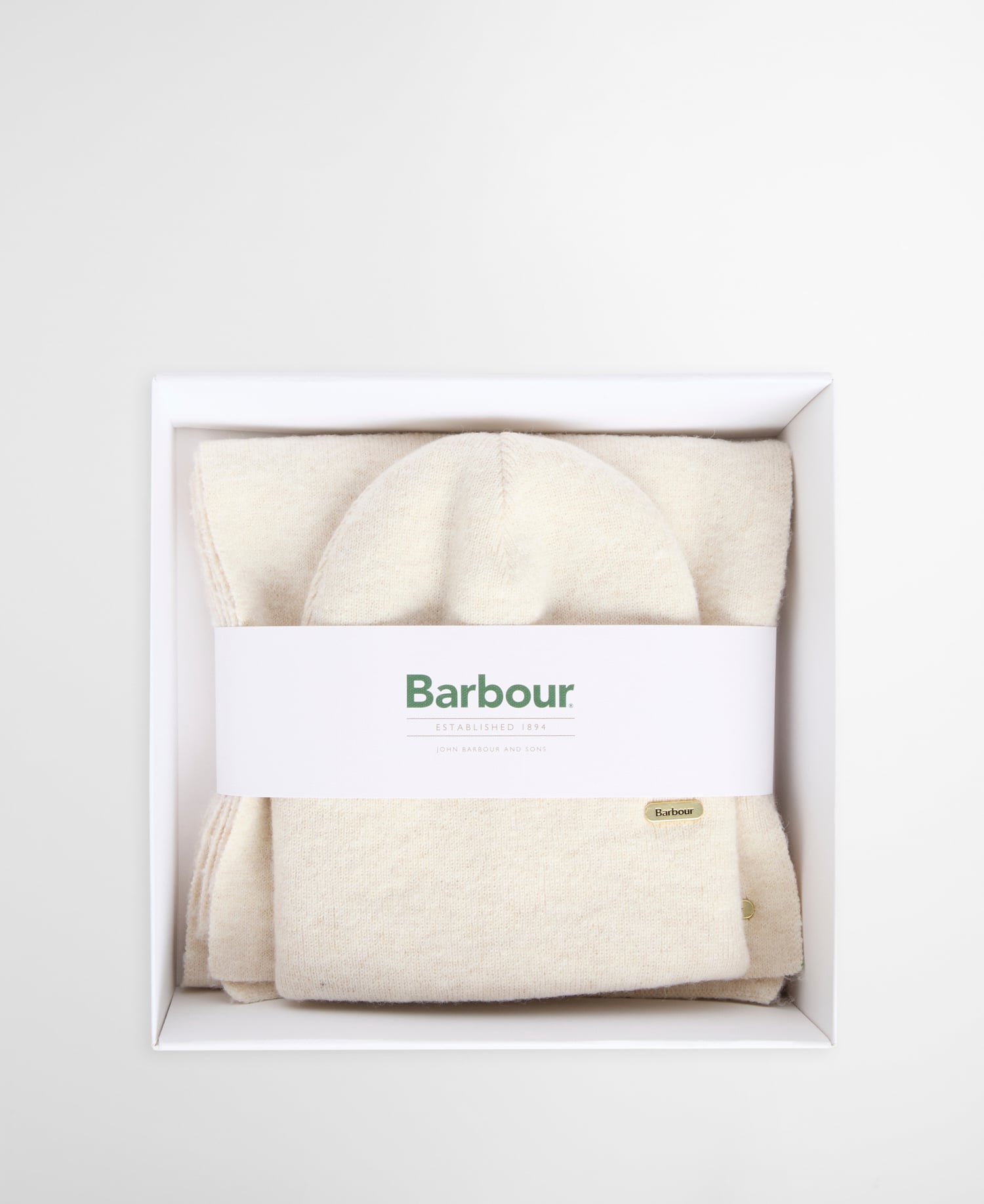 Geschenkset Beanie & Schal Winona Eggshell