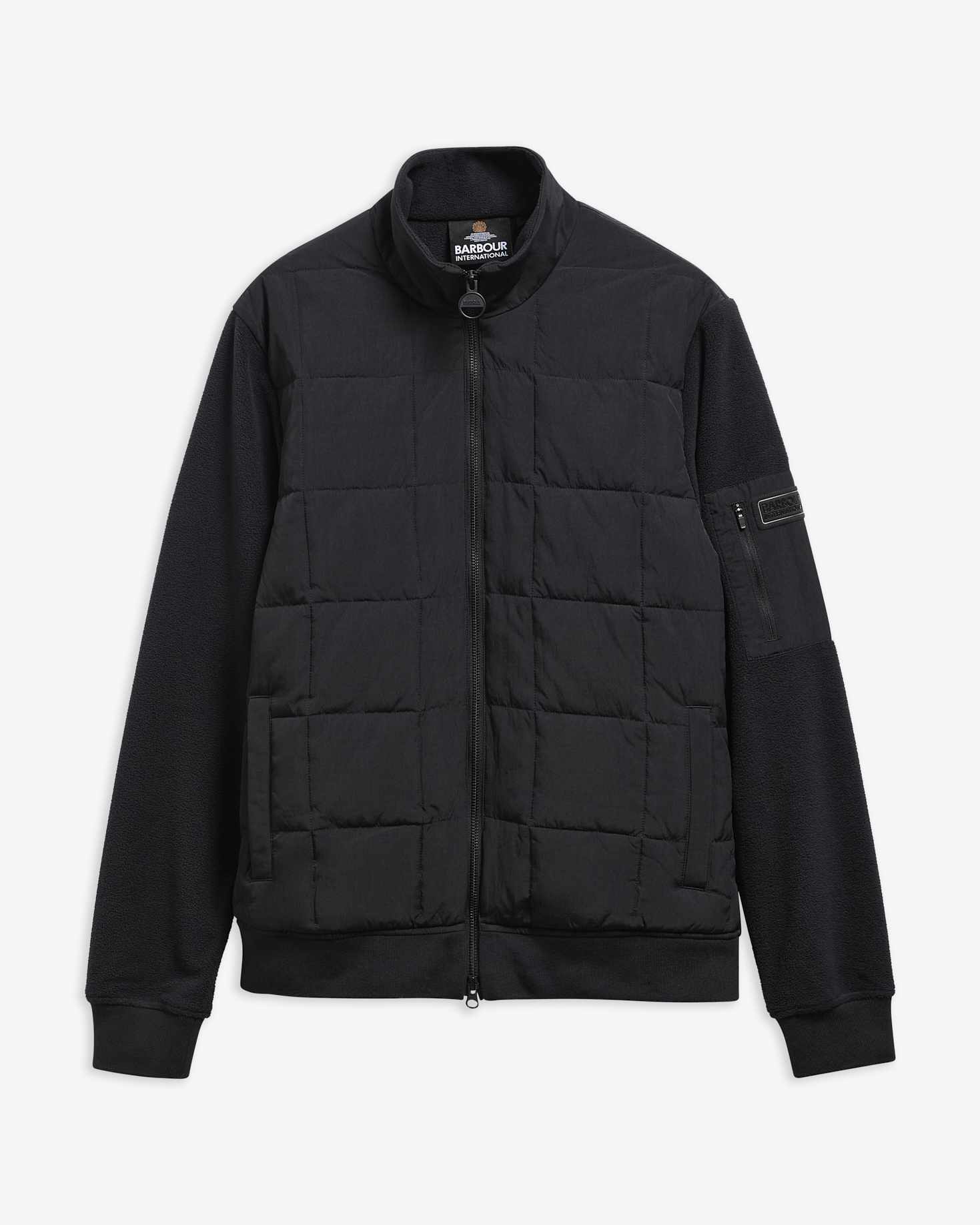 Burnhope Quilted Sweatshirt Black