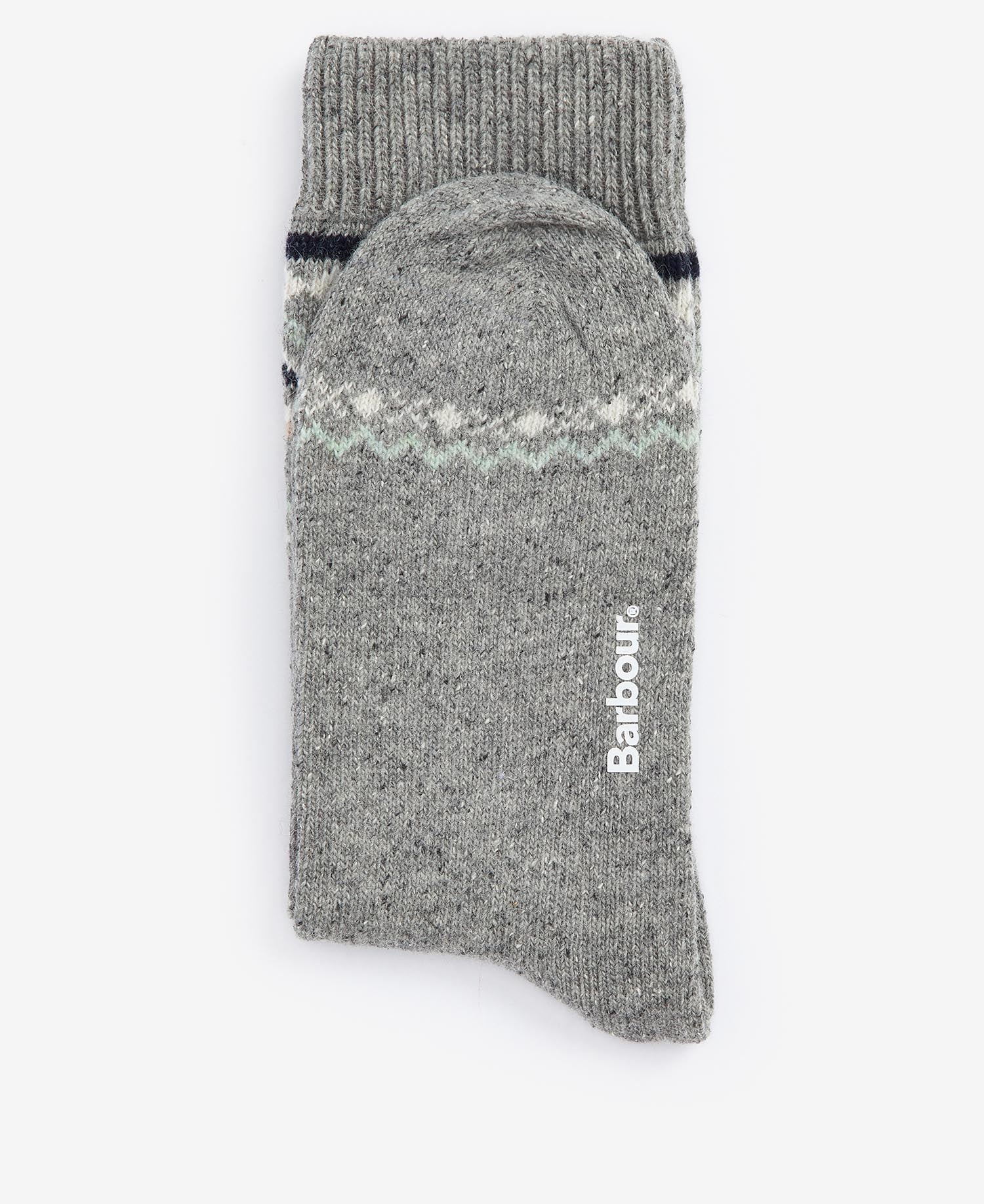 Anaise Fair isle Socks Mid Grey-Loden