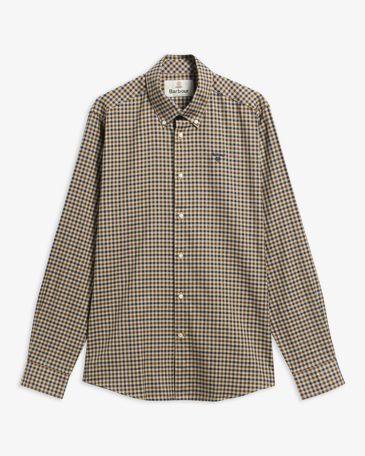 Finkle Tailored Long-Sleeved Shirt Dark Sand