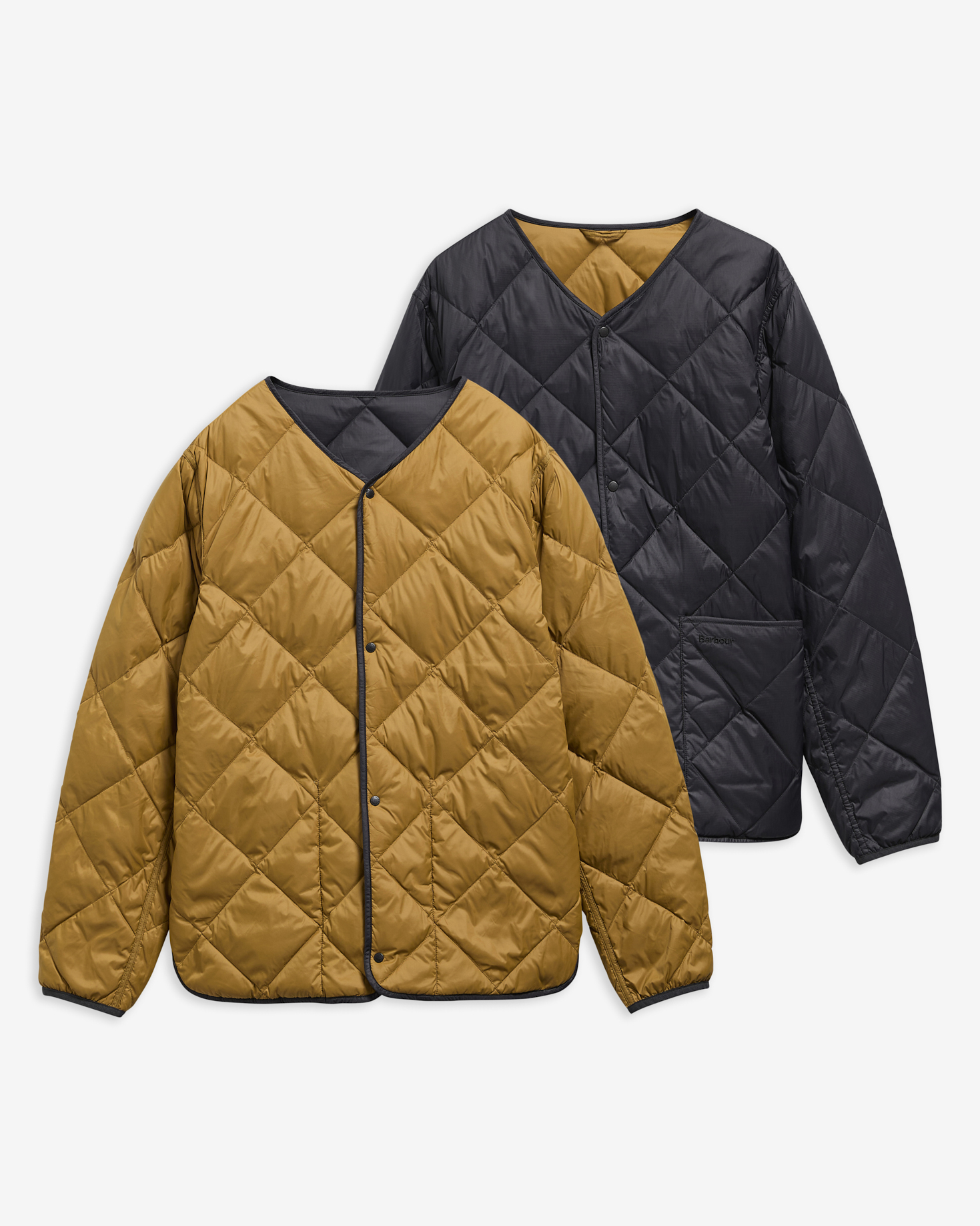 Lightweight Down Reversible Puffer Liner Black