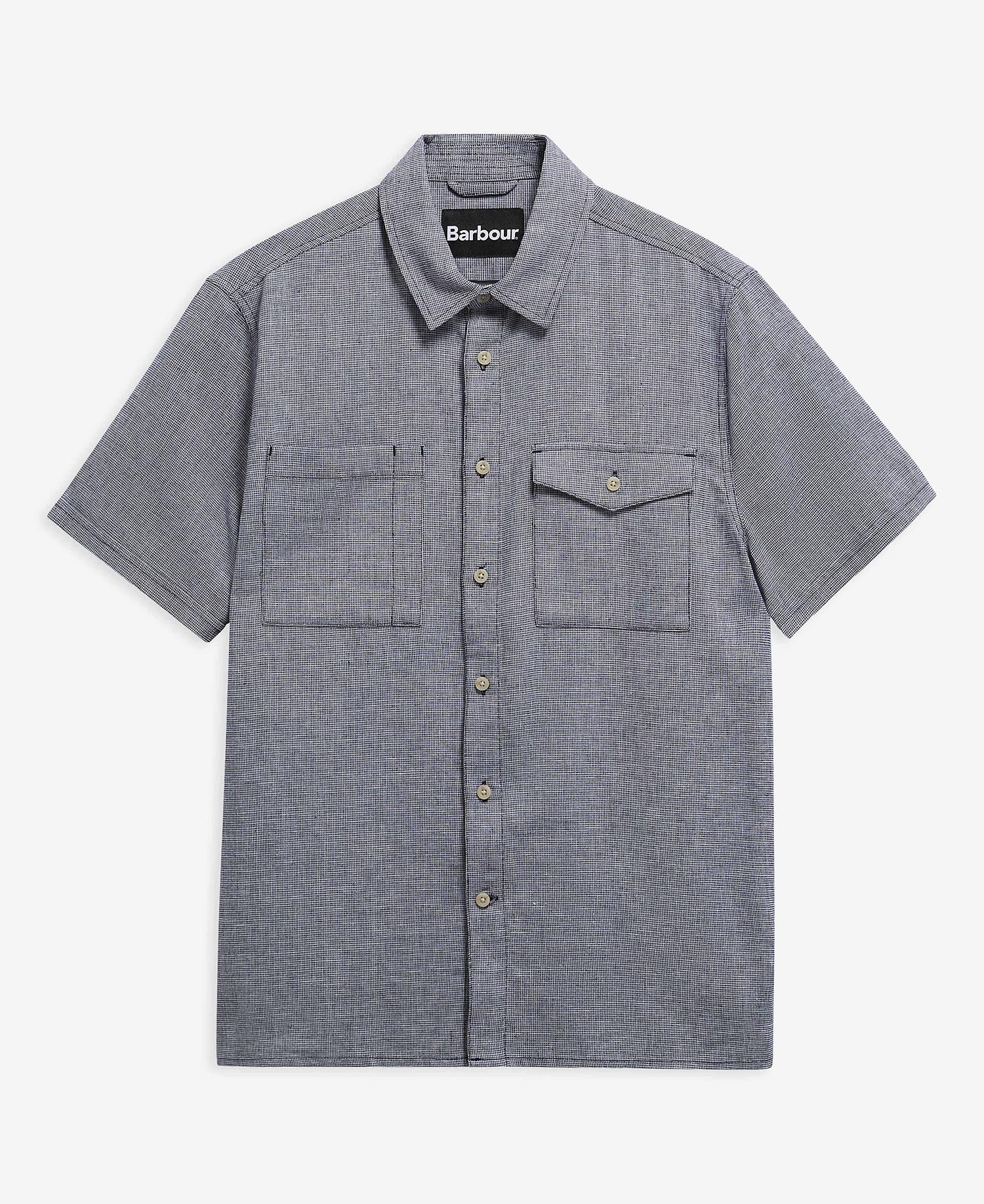 Southscale Linen-Blend Relaxed Shirt Navy
