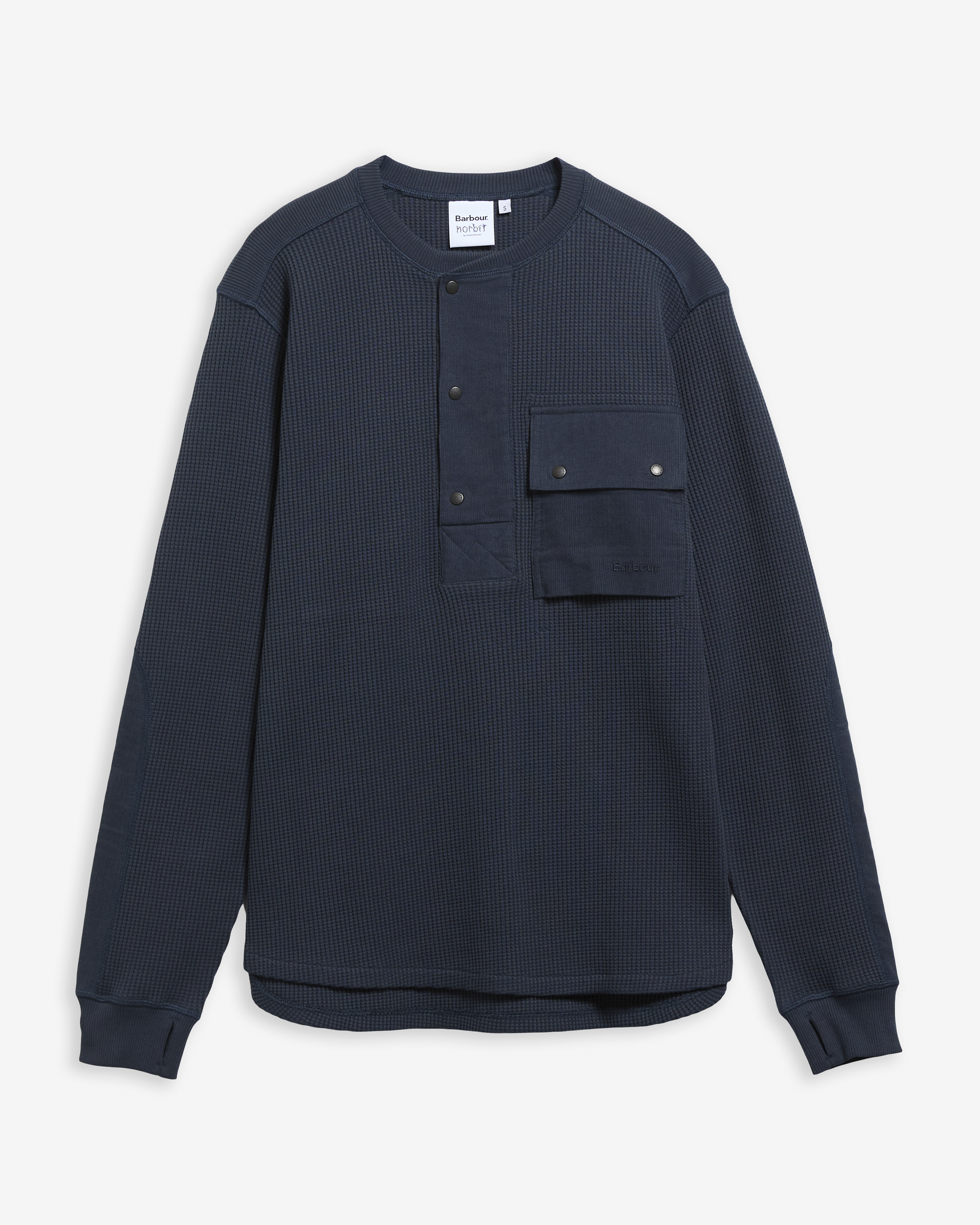 Barbour x Norbit Relaxed Waffle Shirt Navy