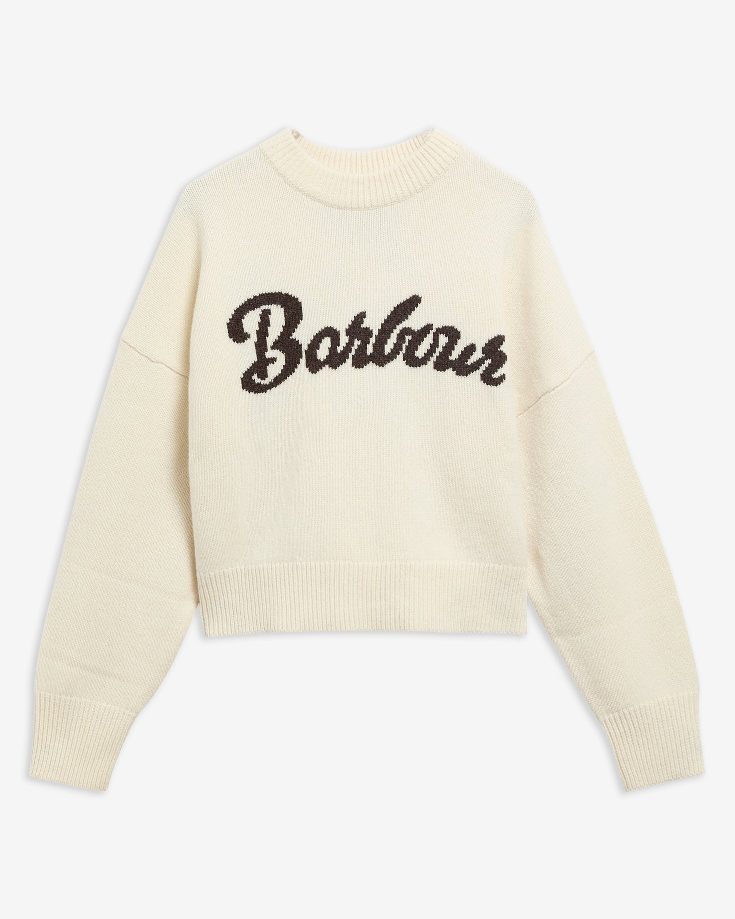 Barbour Pullover Ivybridge Rundhalsausschnitt Ecru