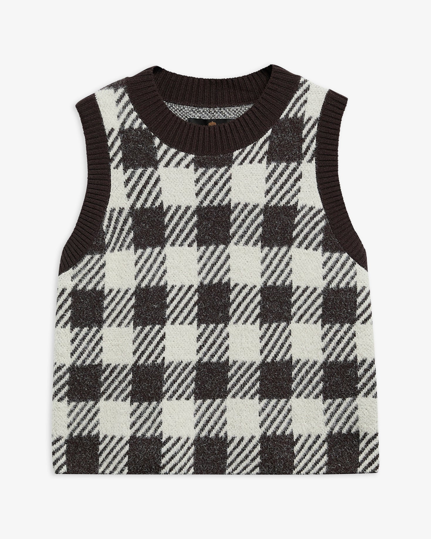 Gilet in maglia a quadri Amaya. Truffle Multi