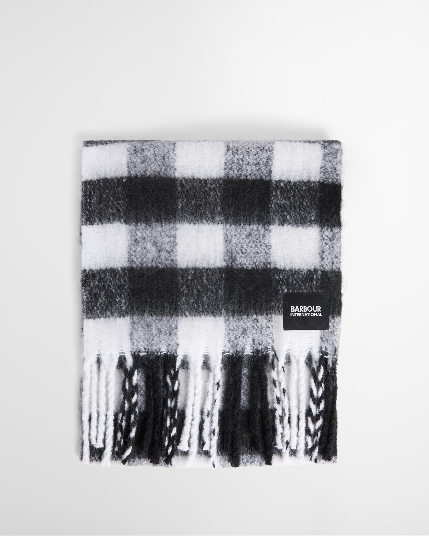 Sciarpa a quadretti Branton. Black/White Gingham