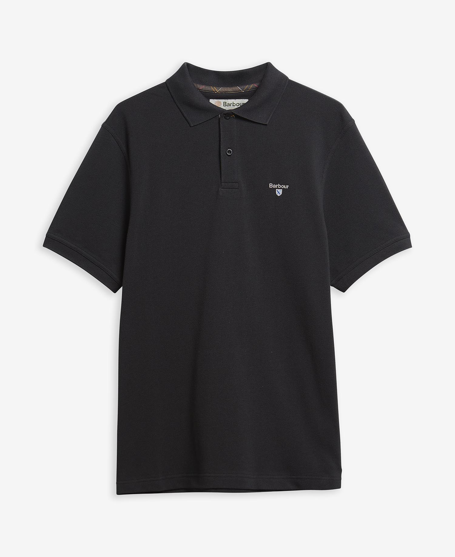 Tartan Pique Polo Shirt Black/Classic