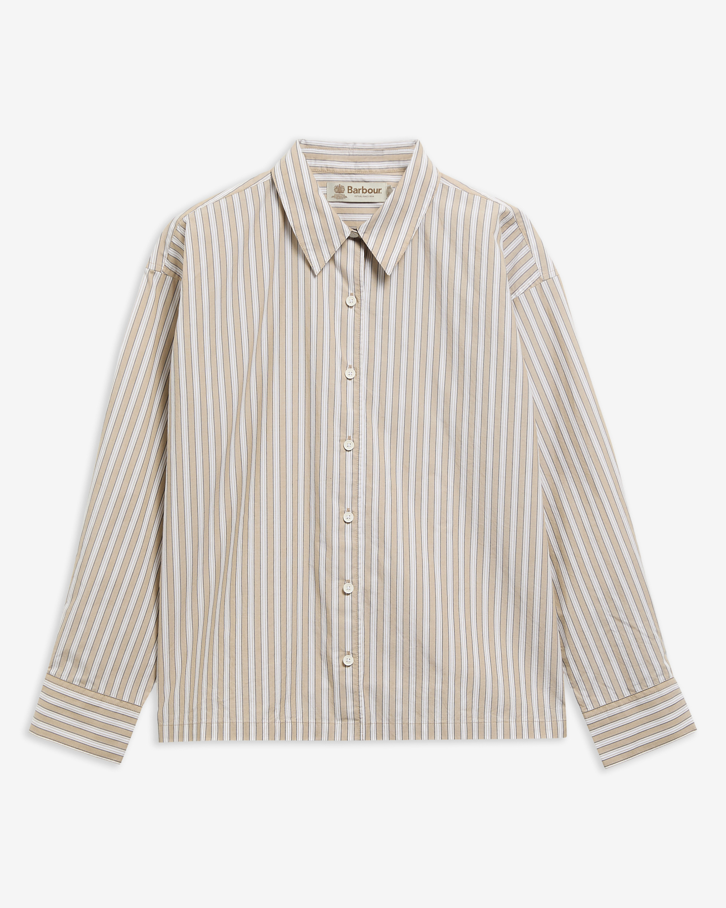Fawne Striped Relaxed Shirt Warm Trench Stripe
