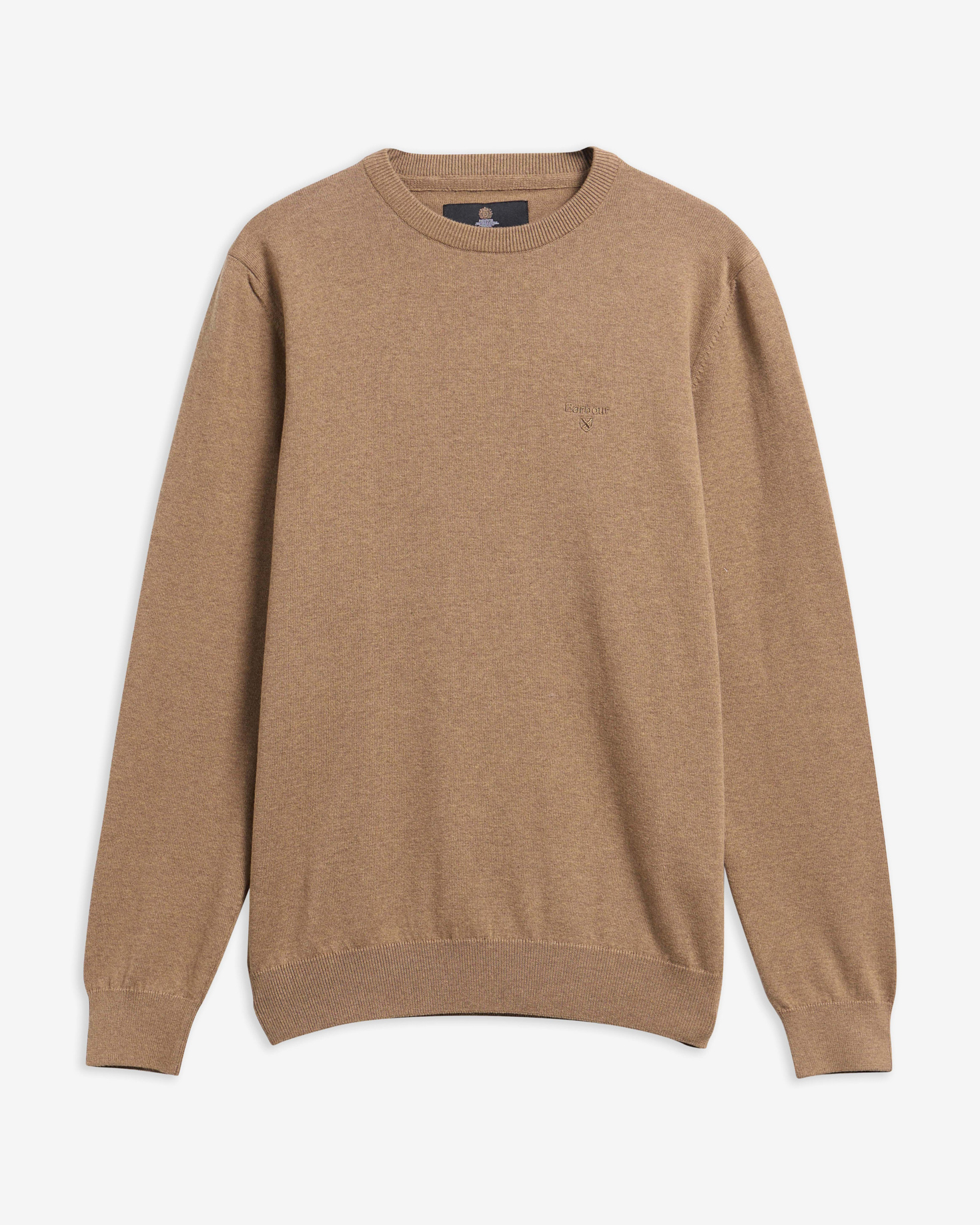 Maglione girocollo in cotone Pima Sandstone