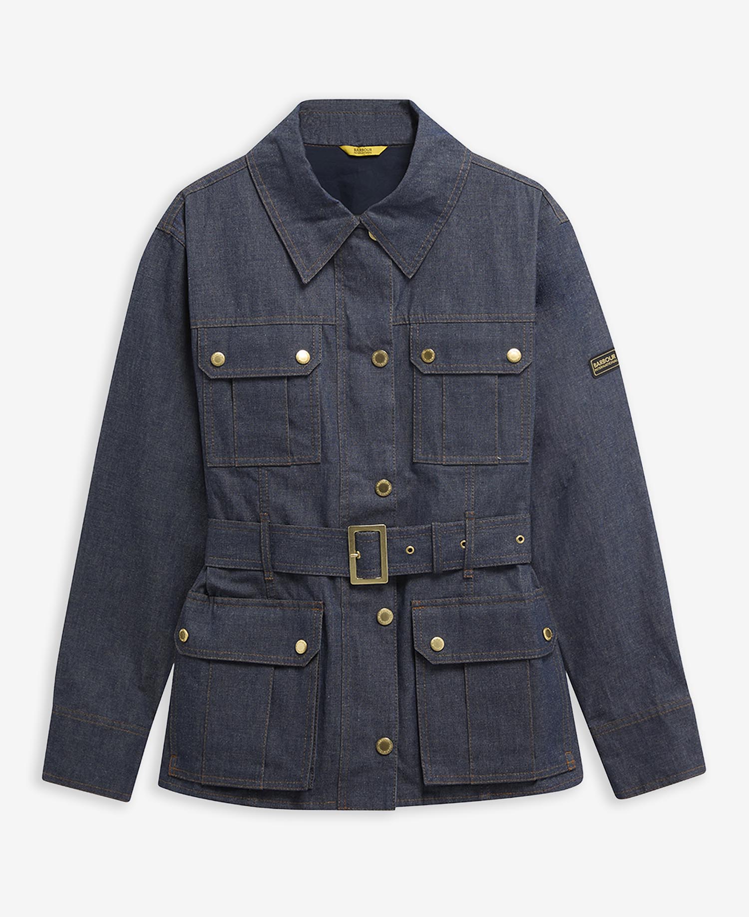 Jacke International Belted Denim Dark Blue Wash