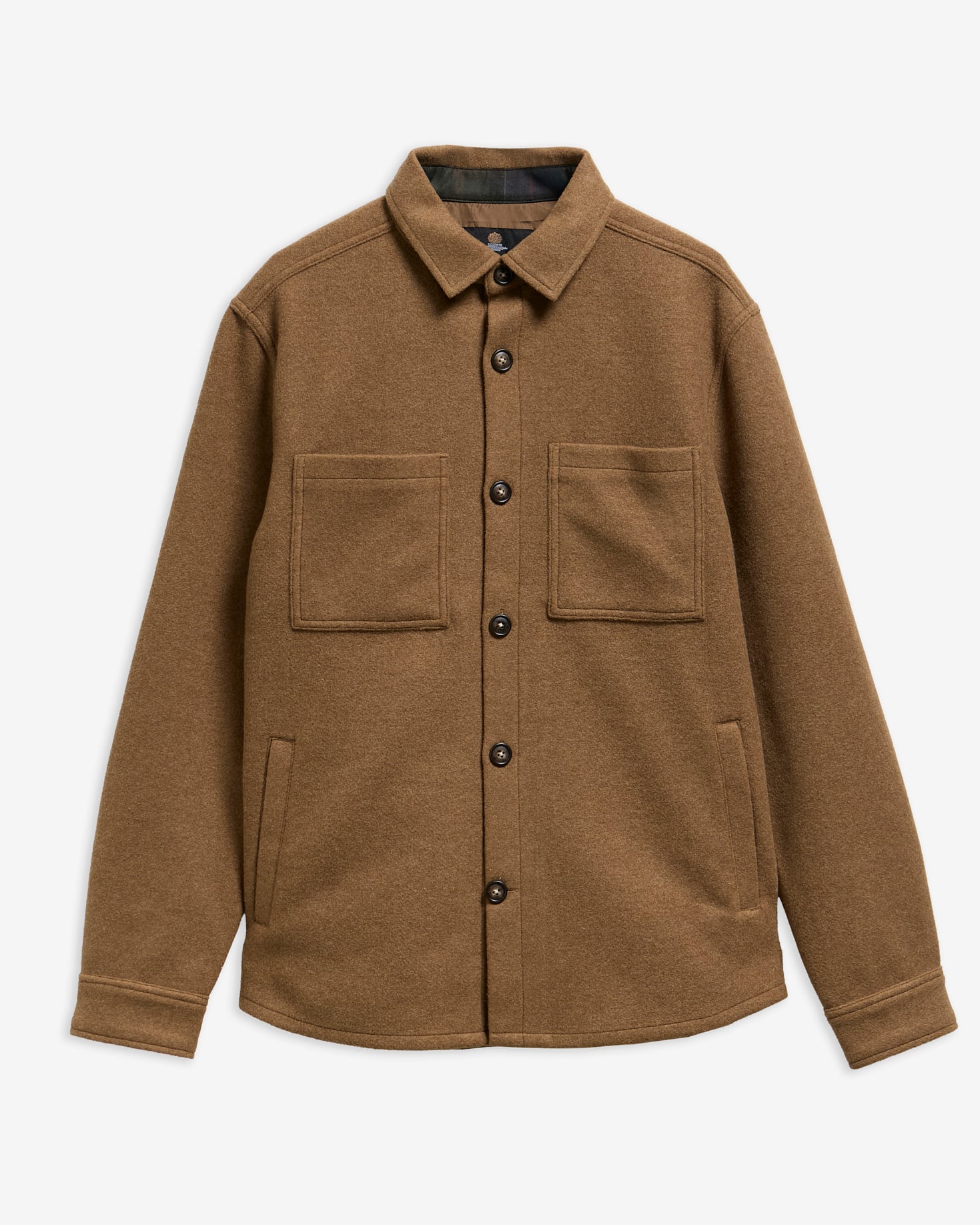 Barbour Overshirt Marltown Tailored aus Woll-Mix Sandstone