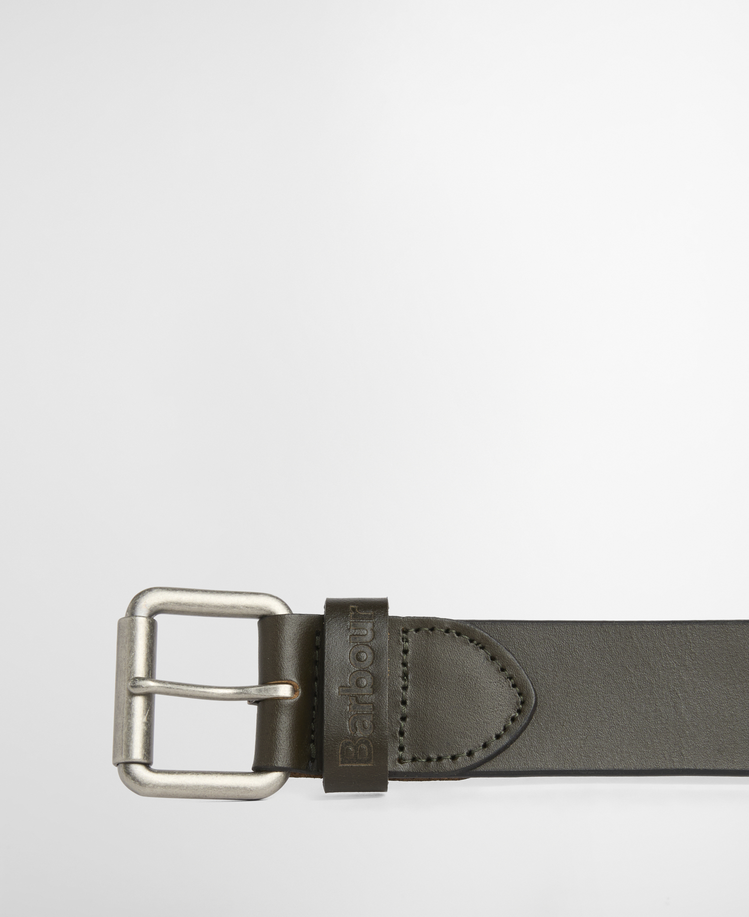 G&uuml;rtel Allanton Leather Dark Olive