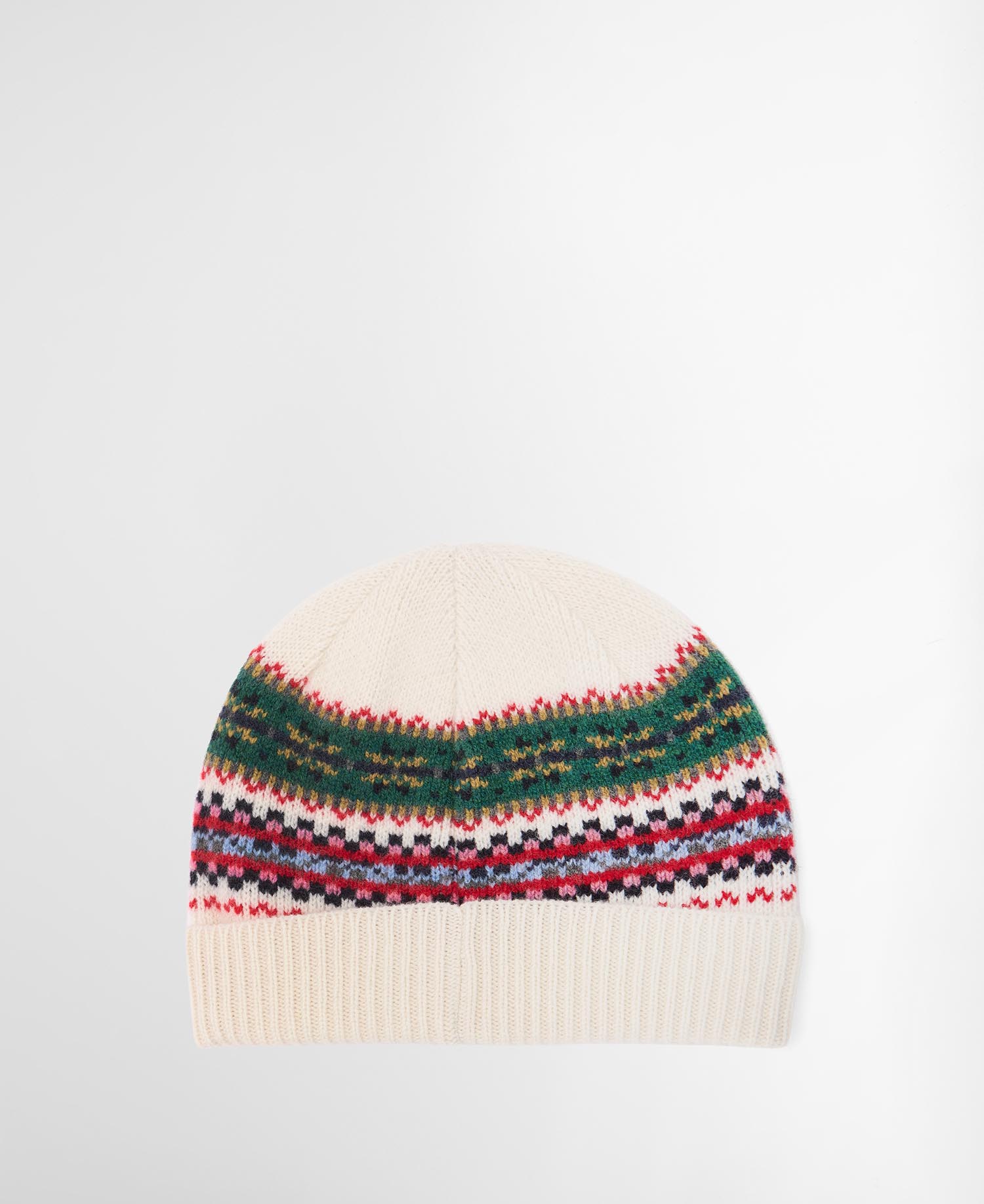 Berretto Scottish Fair Isle Whisper White