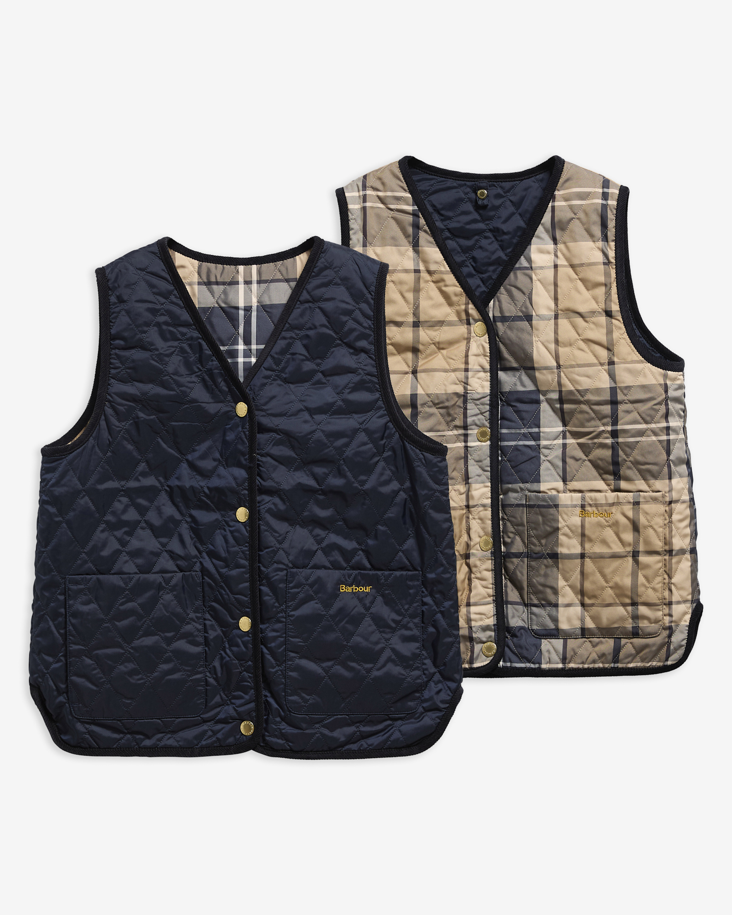 Tartan Reimagined Icons Reversible Tartan Liner Dark Navy/Birchwood