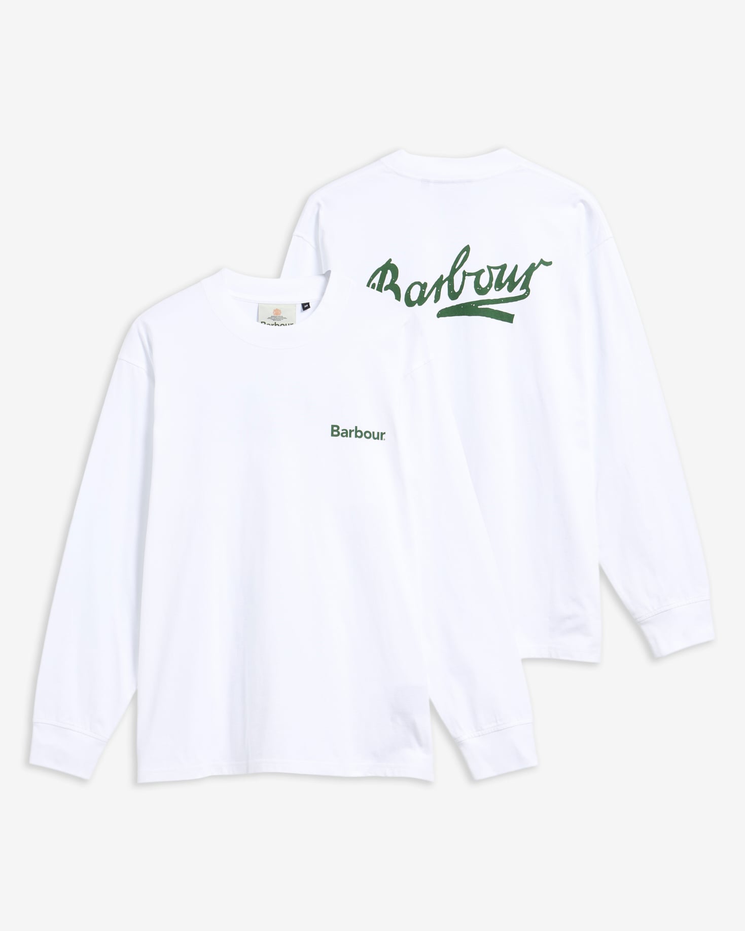Bowery Oversized Graphic Long-Sleeved T-Shirt White