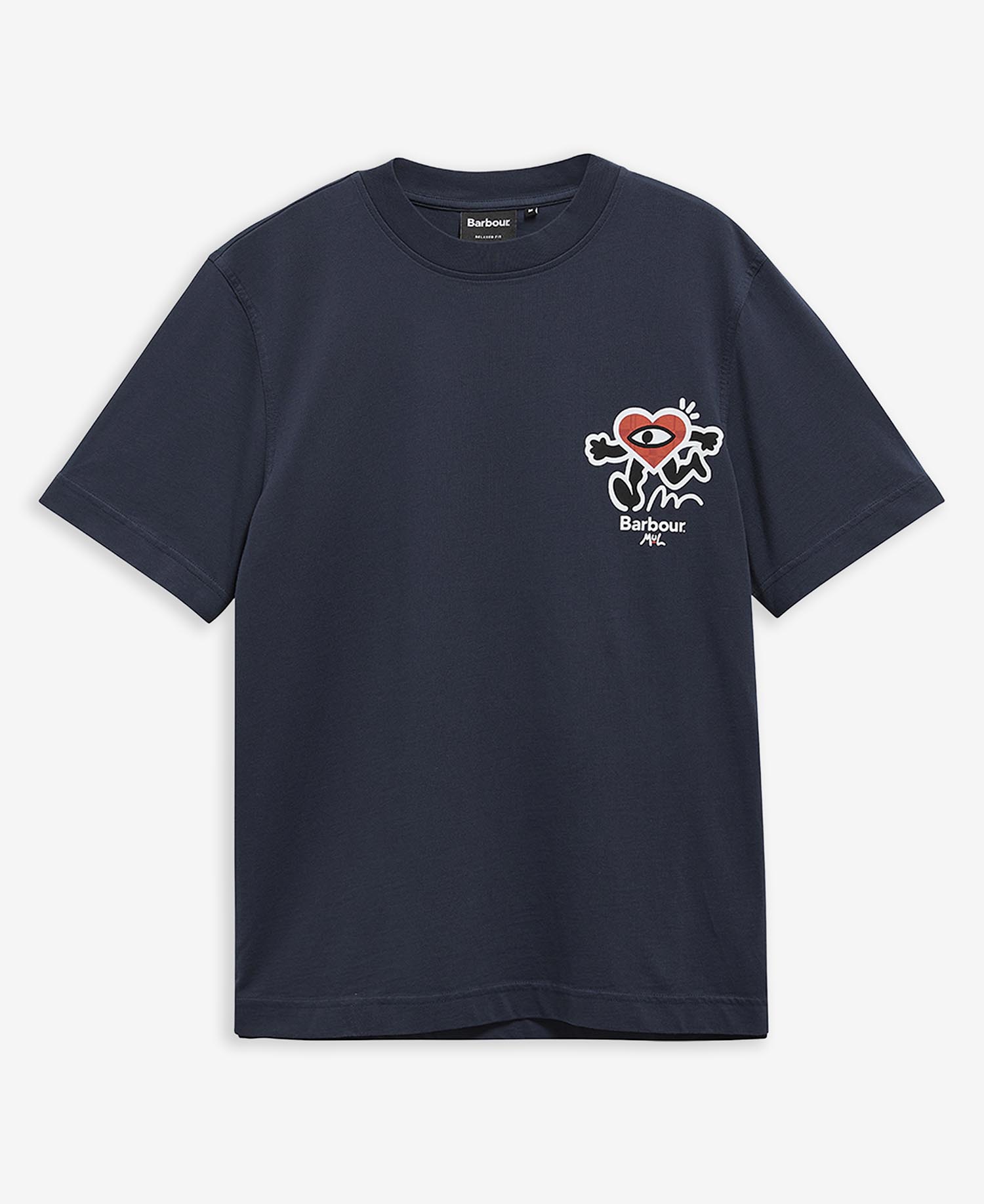 T-shirt Camping Trip con vestibilit&agrave; comoda Barbour x Mul Navy