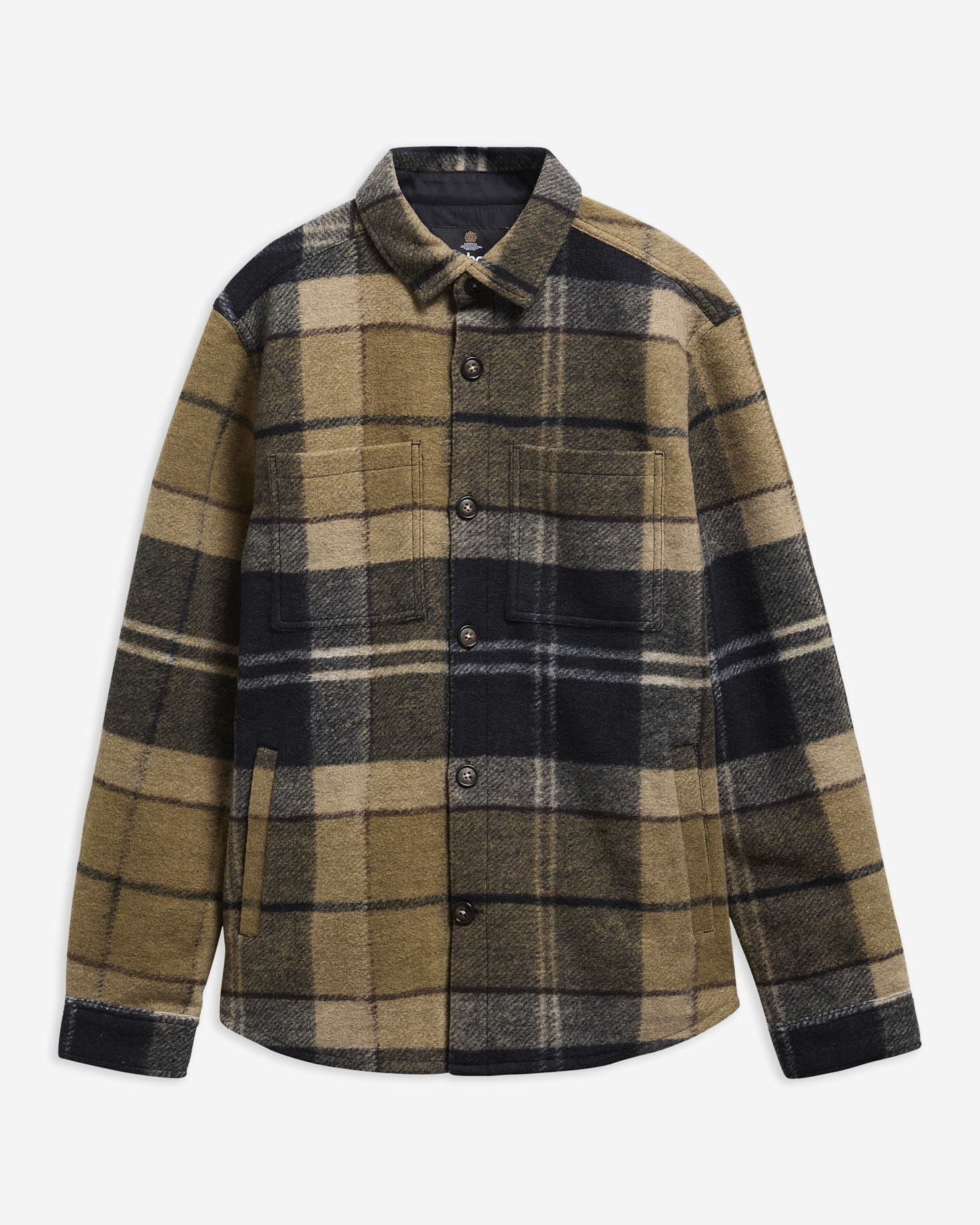 Woodlane Brushed Check Overshirt Birchwood Dress Tartan
