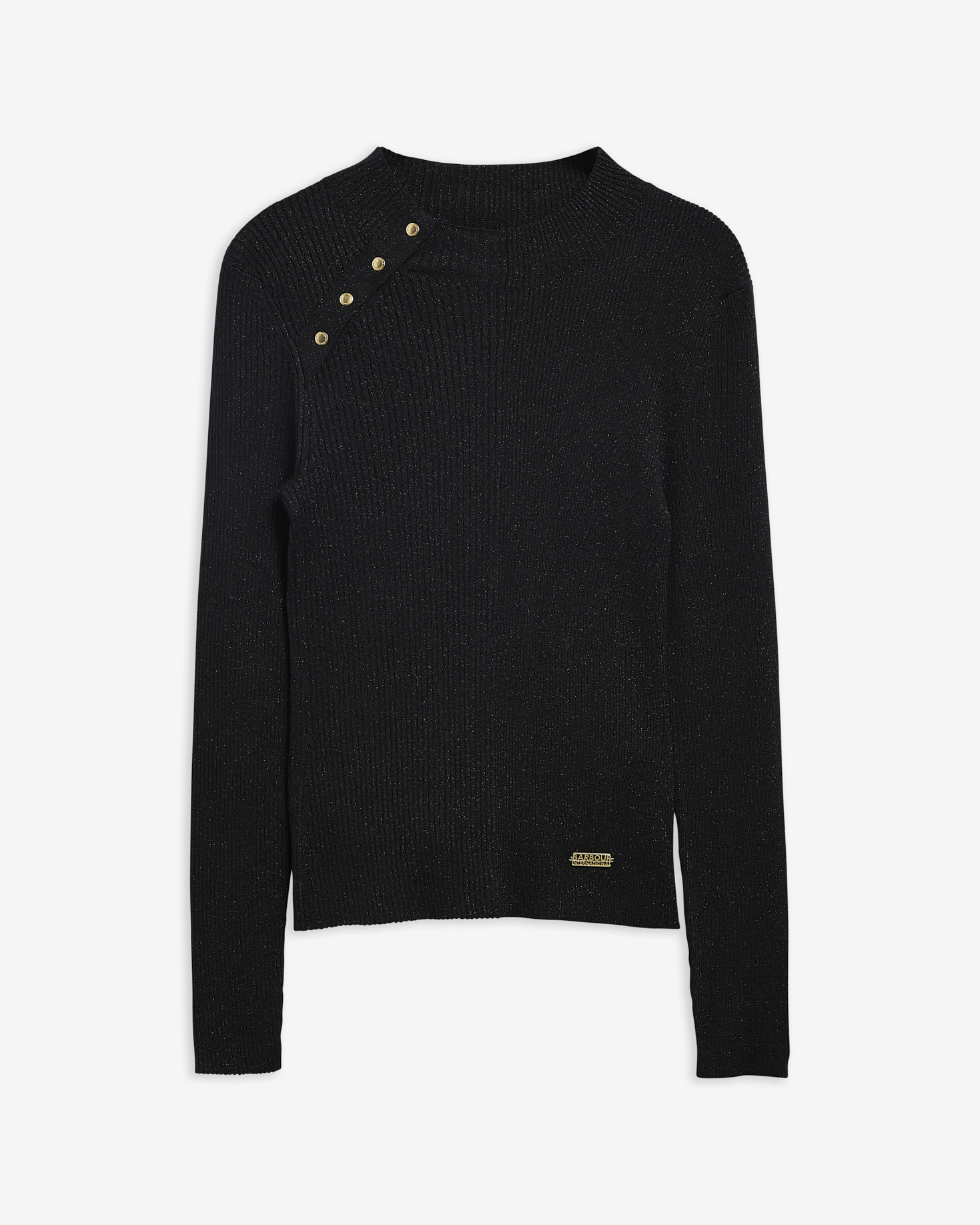 Maglione Molina con collo a imbuto. Black