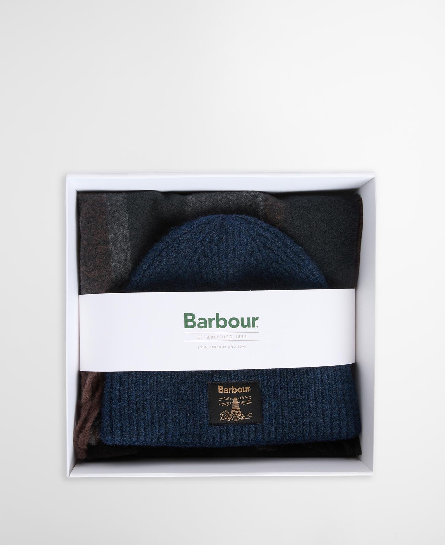 Geschenkset Beanie & Schal Westerdale Navy/Grey