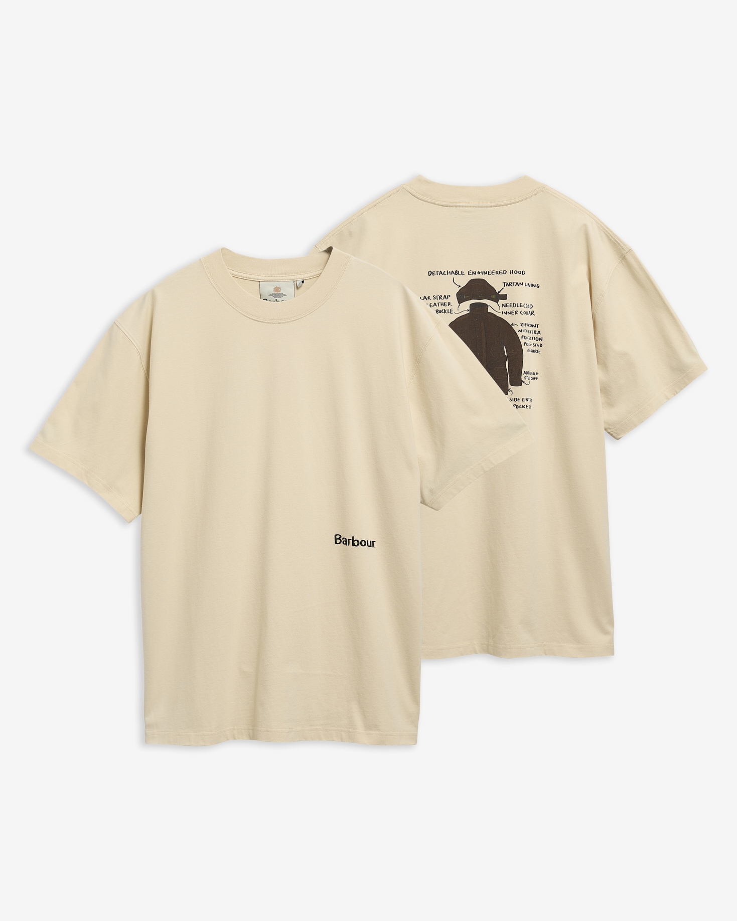 Barbour T-Shirt Ursula Graphic Oversized Fog