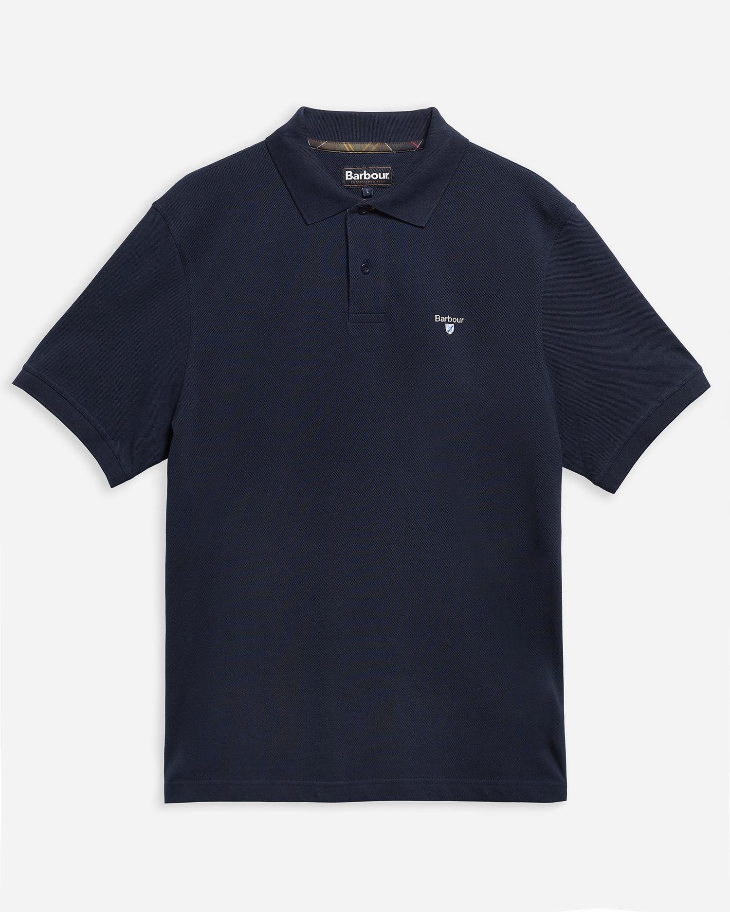 Tartan Pique Polo Shirt Navy/Classic
