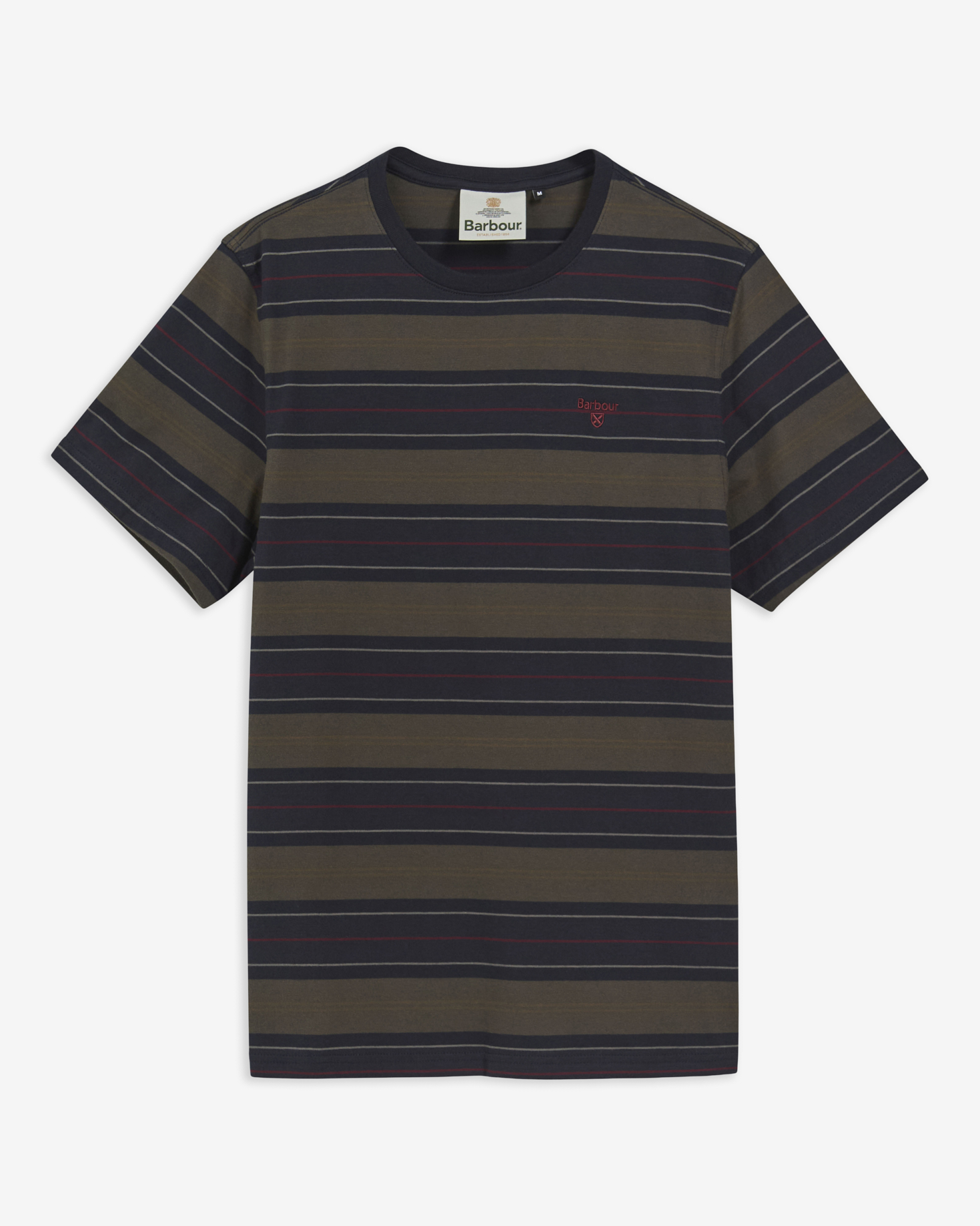 Barbour T-Shirt Tartham Striped Tailored Dark Navy