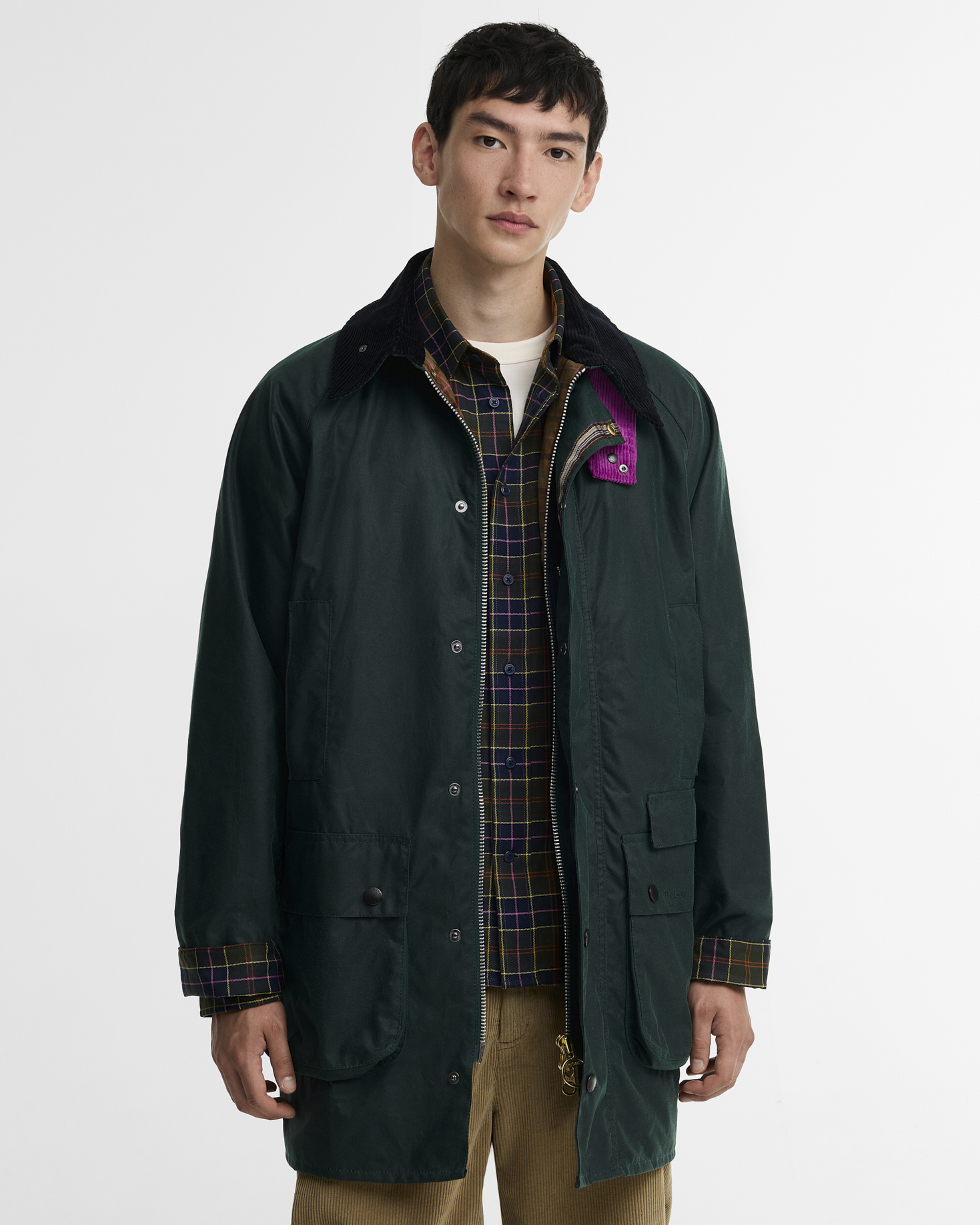 Paul Smith Loves Barbour Gamefair Waxed Jacket Bottle Green