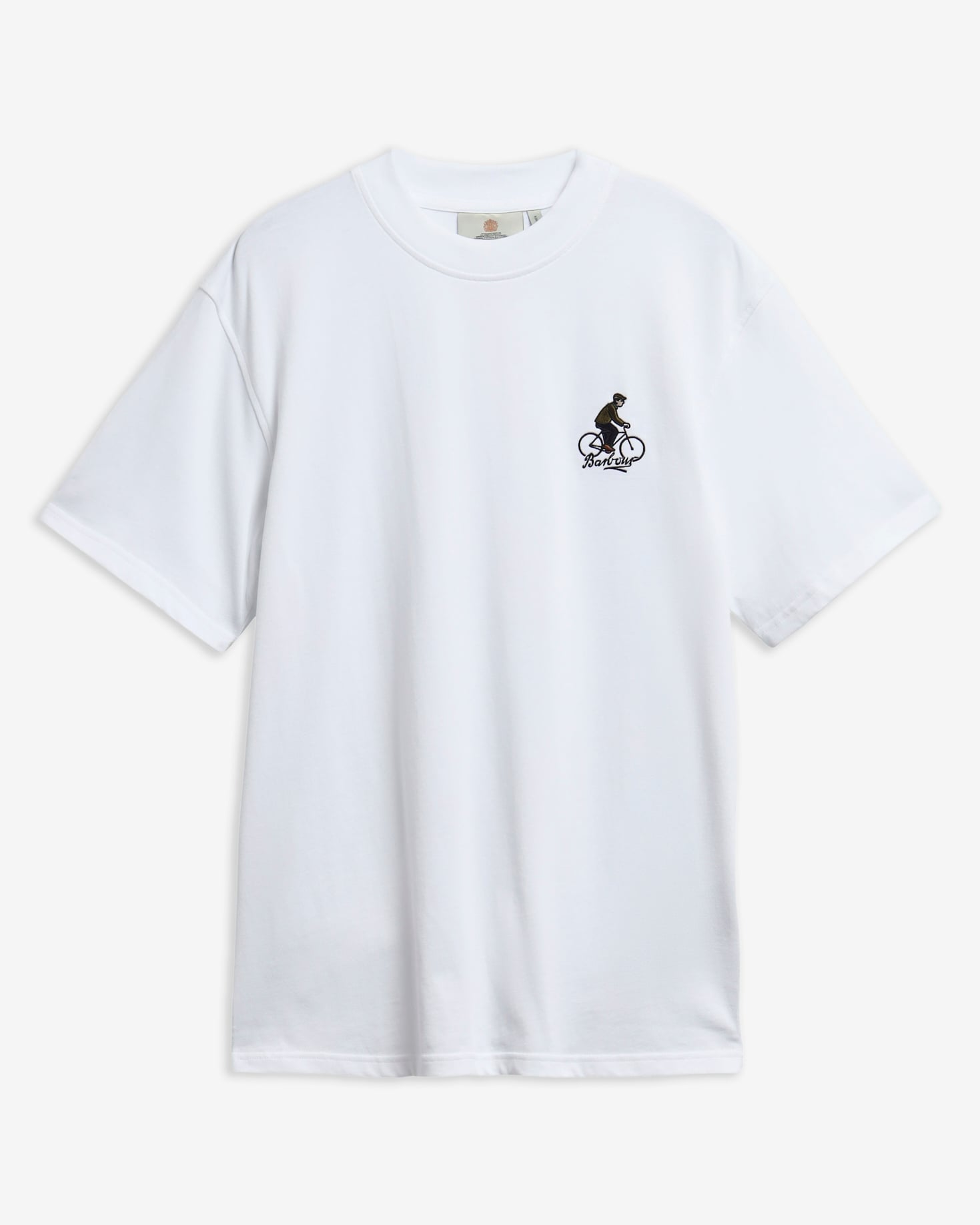 Barbour T-Shirt Trussford Bicycle Oversized White