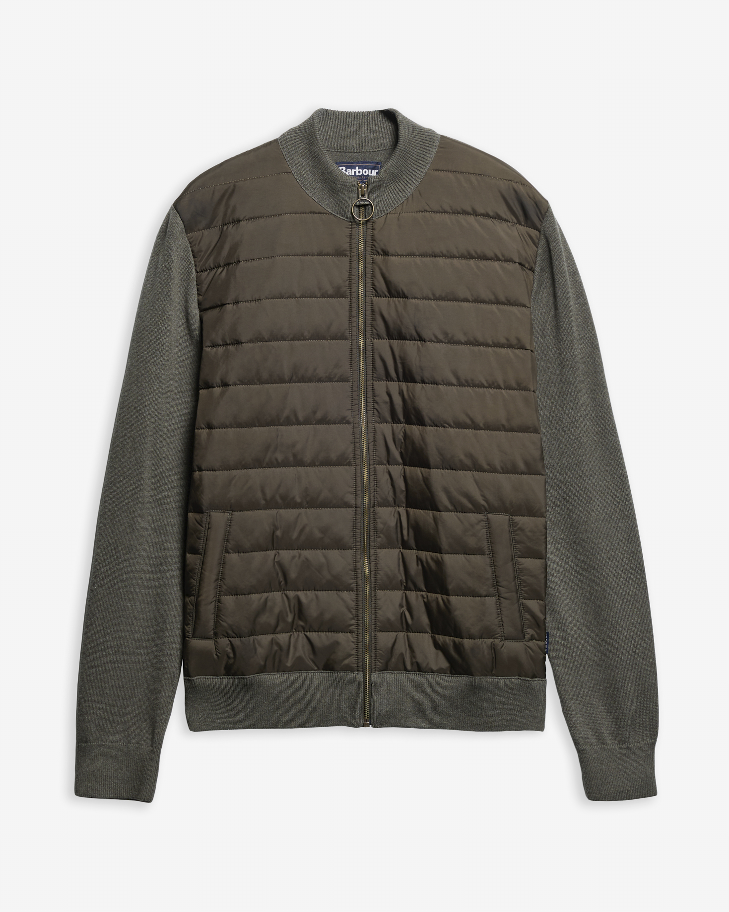 Essential Pullover Carn Zip Through Olive
