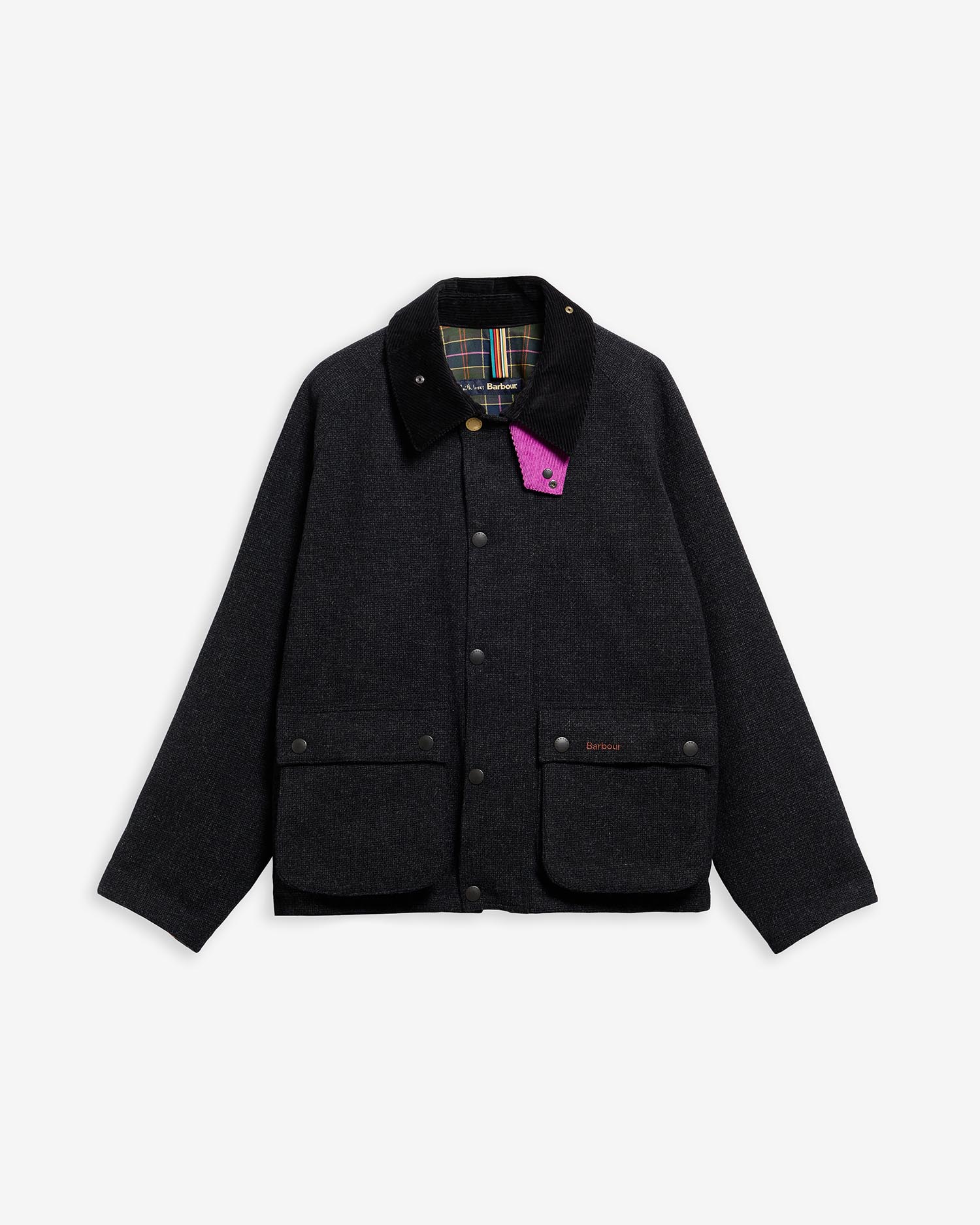 Paul Smith Loves Barbour Transport Wool Jacket Charcoal