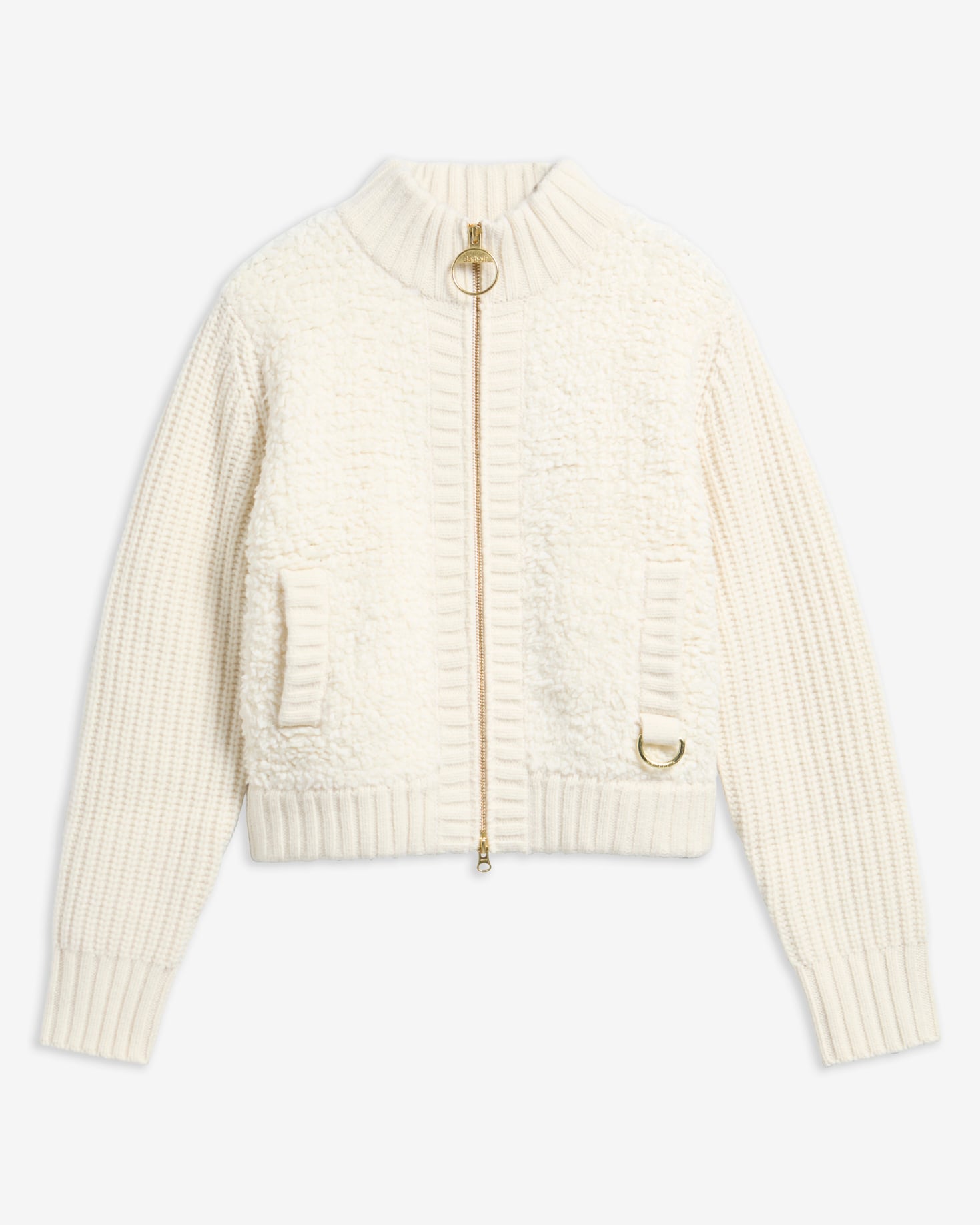 Hazelwood Zip-Through Jumper Ecru