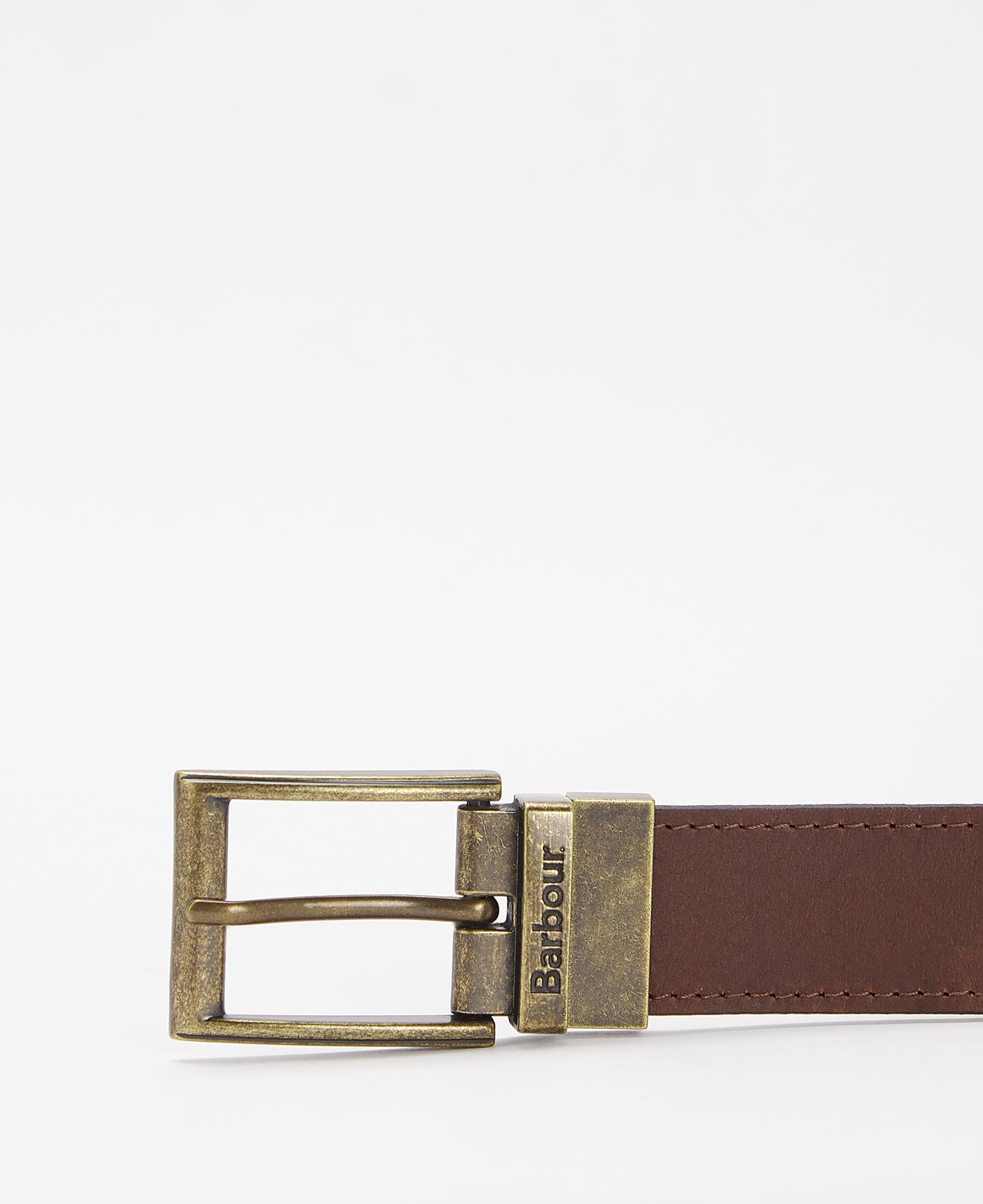 G&uuml;rtel Reversible Tartan Leather